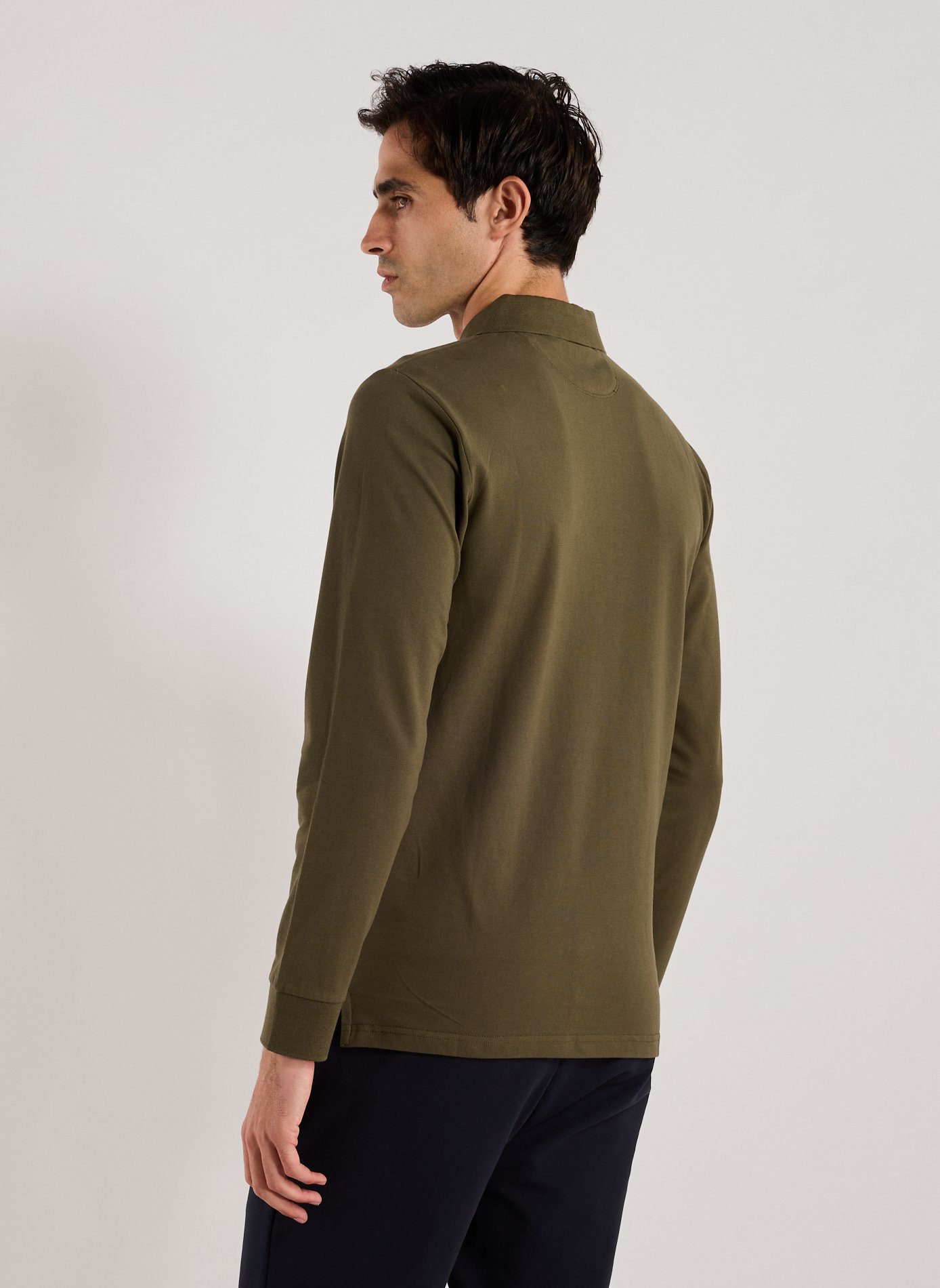 Long sleeve polo shirt HACKETT Green