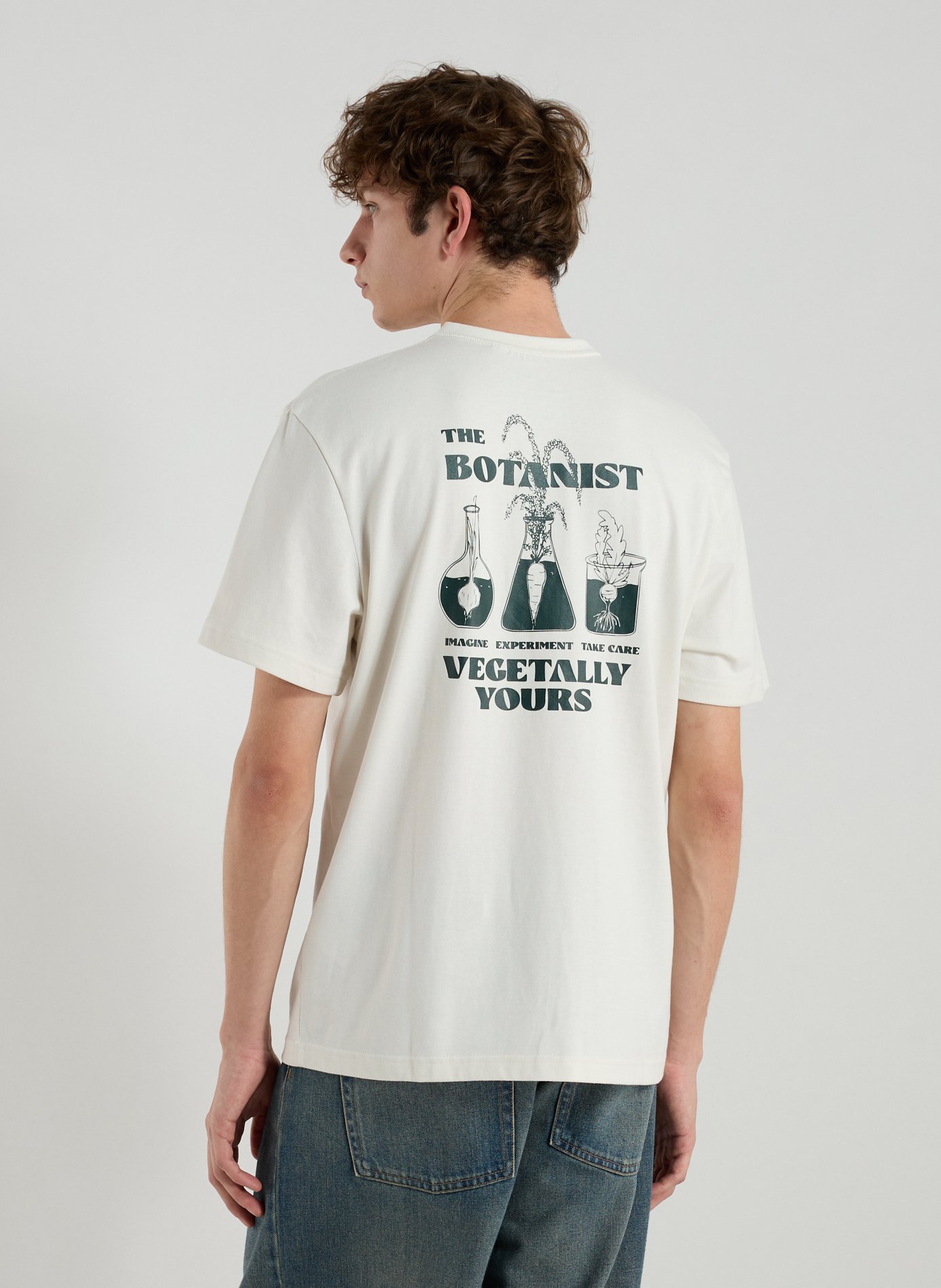 Printed cotton blend T-Shirt FAGUO Beige