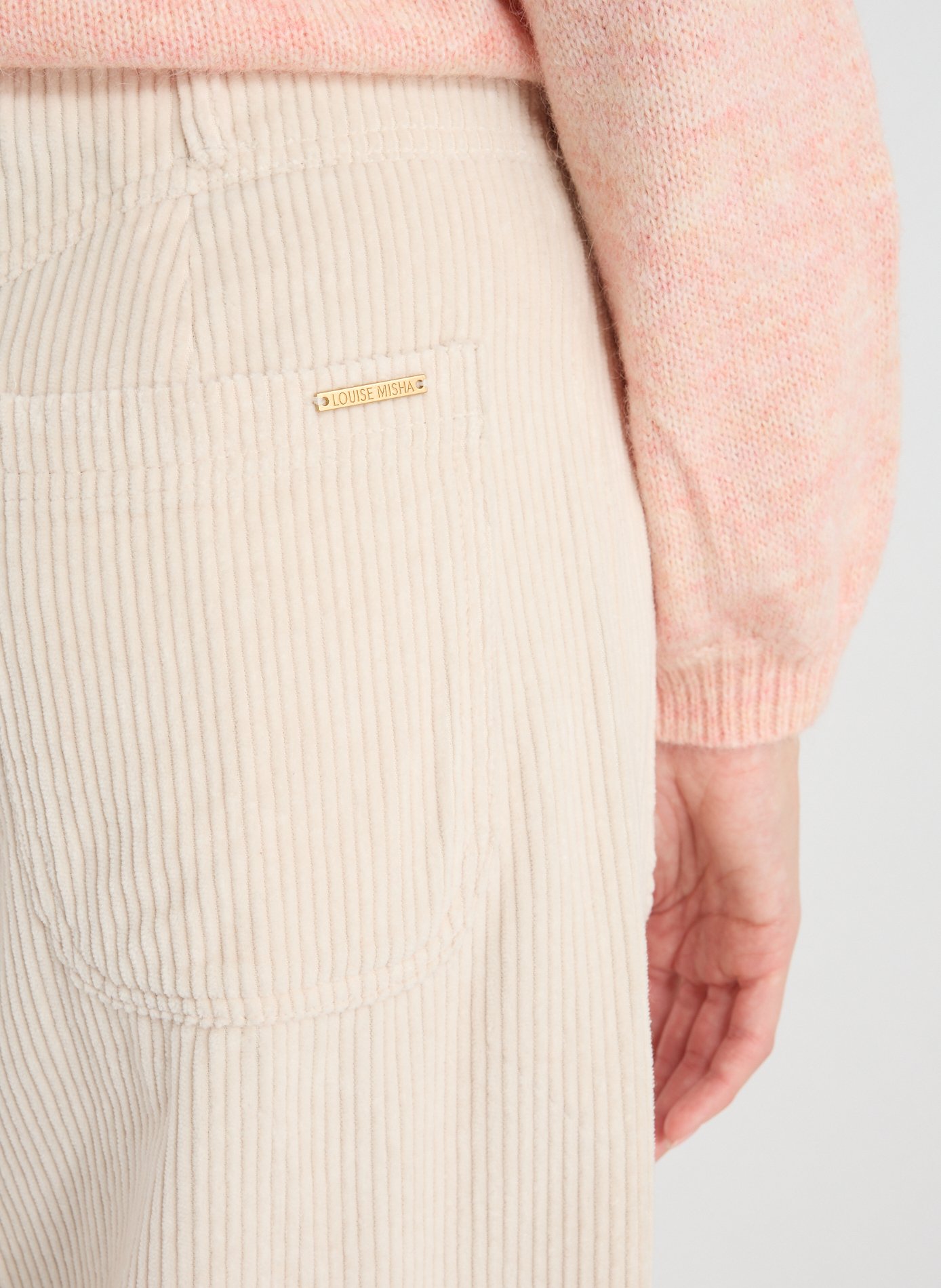 Pantalon en velours côtelé  LOUISE MISHA Blanc