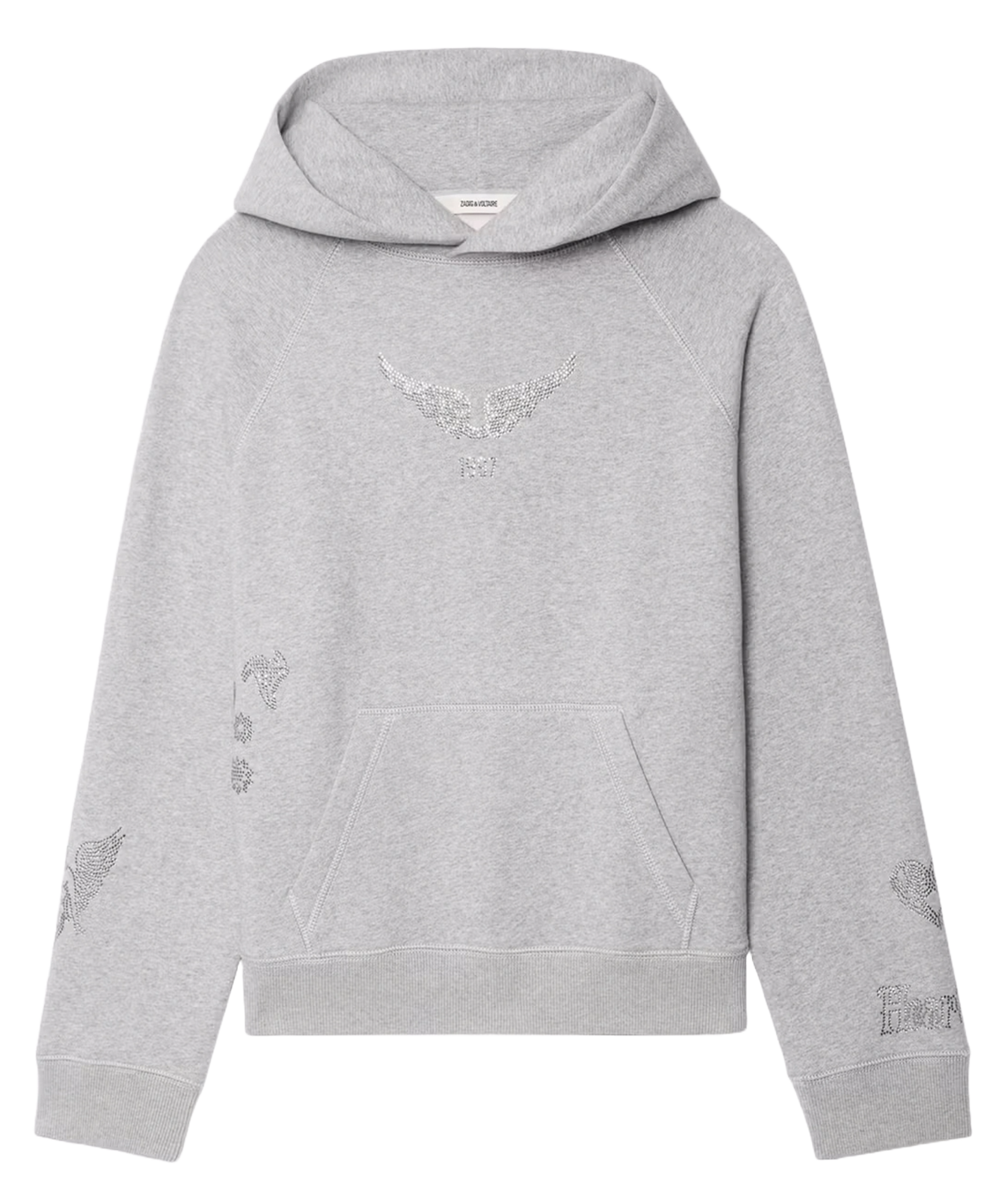 Sweat à capuche en coton georgy ZADIG&VOLTAIRE Gris