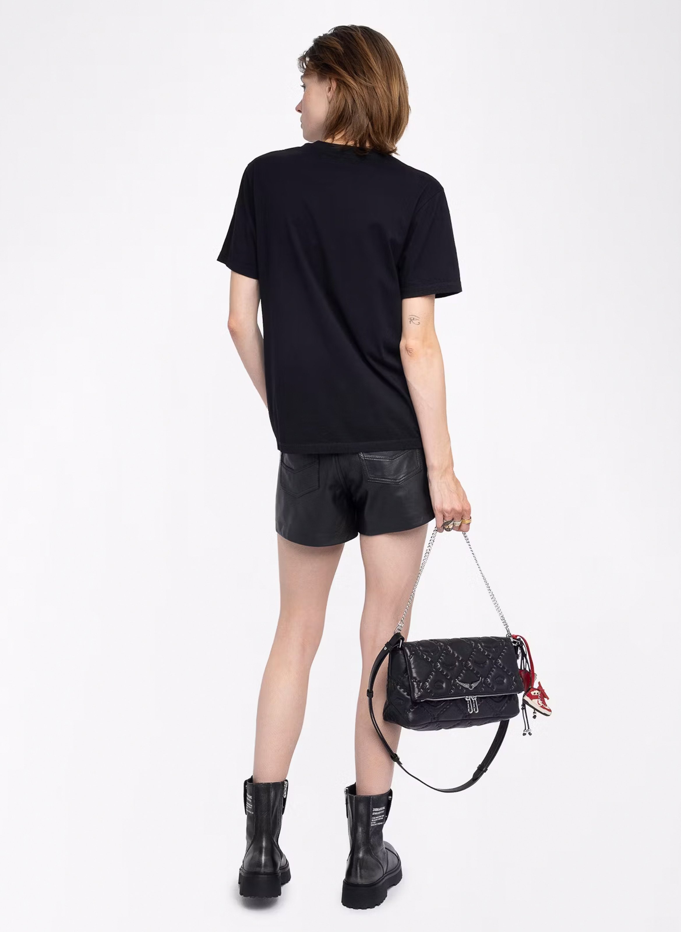 Tee-shirt oversize en coton sérigraphié edwin ZADIG&VOLTAIRE Noir