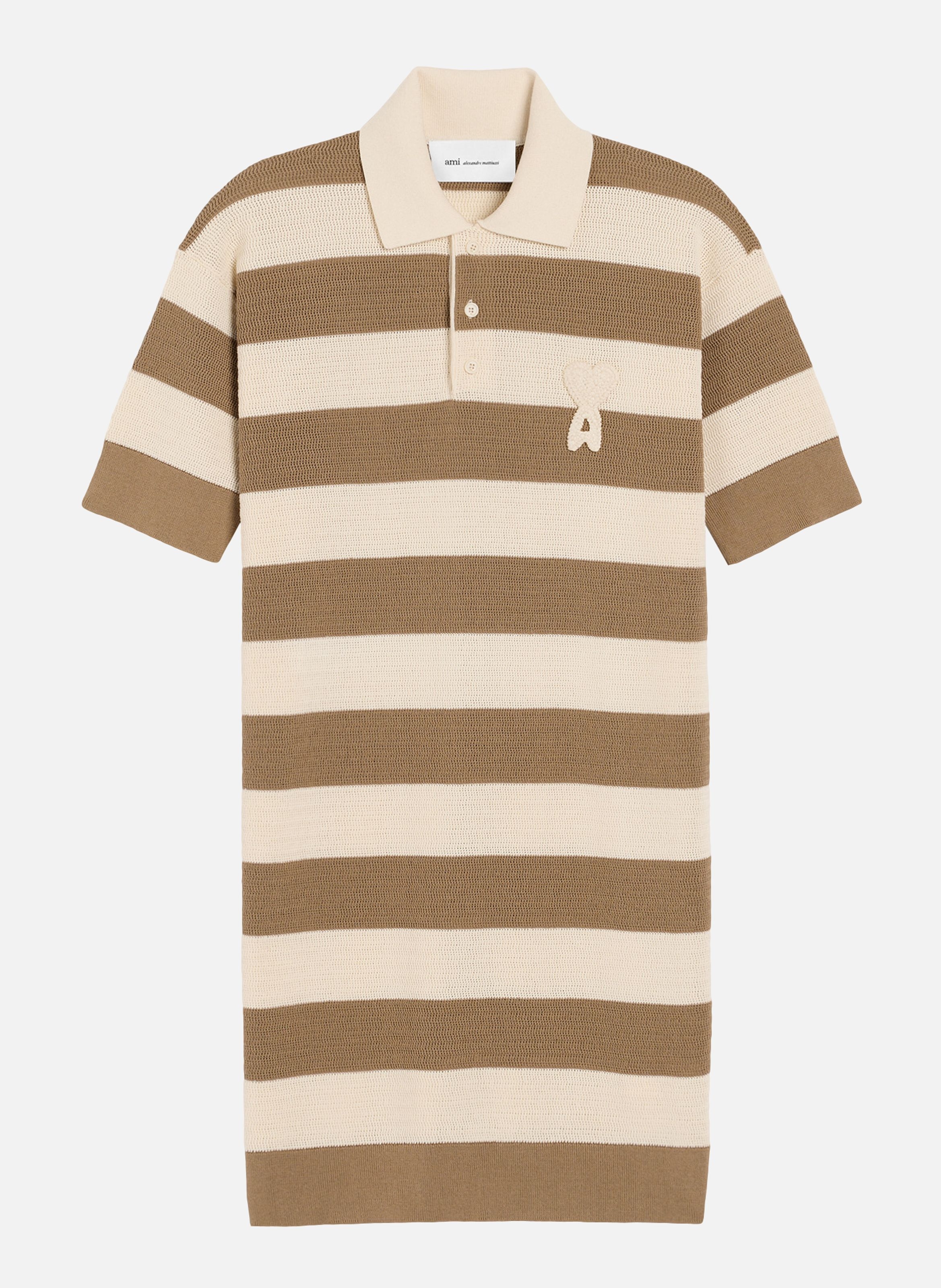 Robe polo ami de coeur en coton AMI PARIS Multicolore