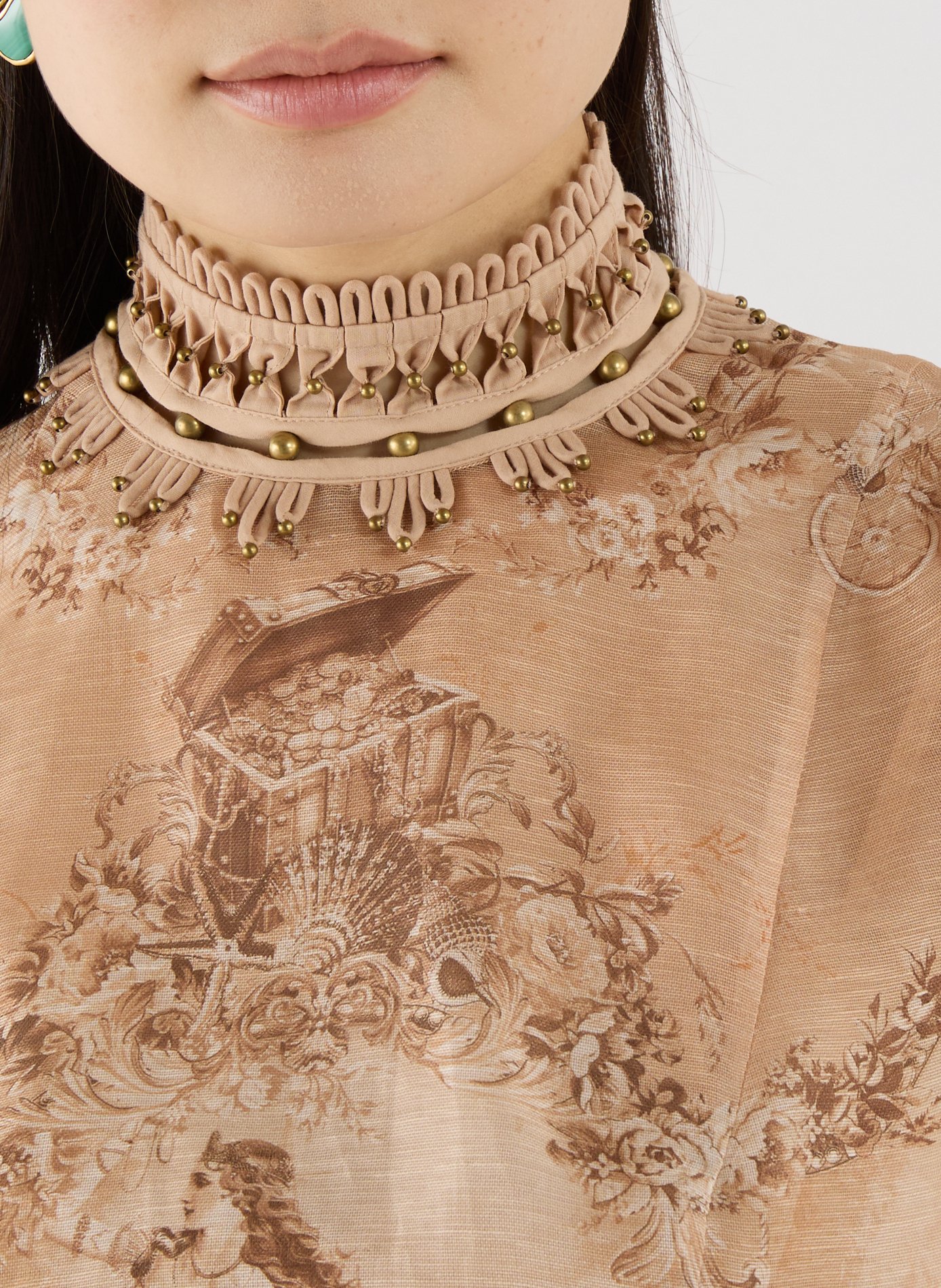 Top in linen and silk pattern ZIMMERMANN Multicolour