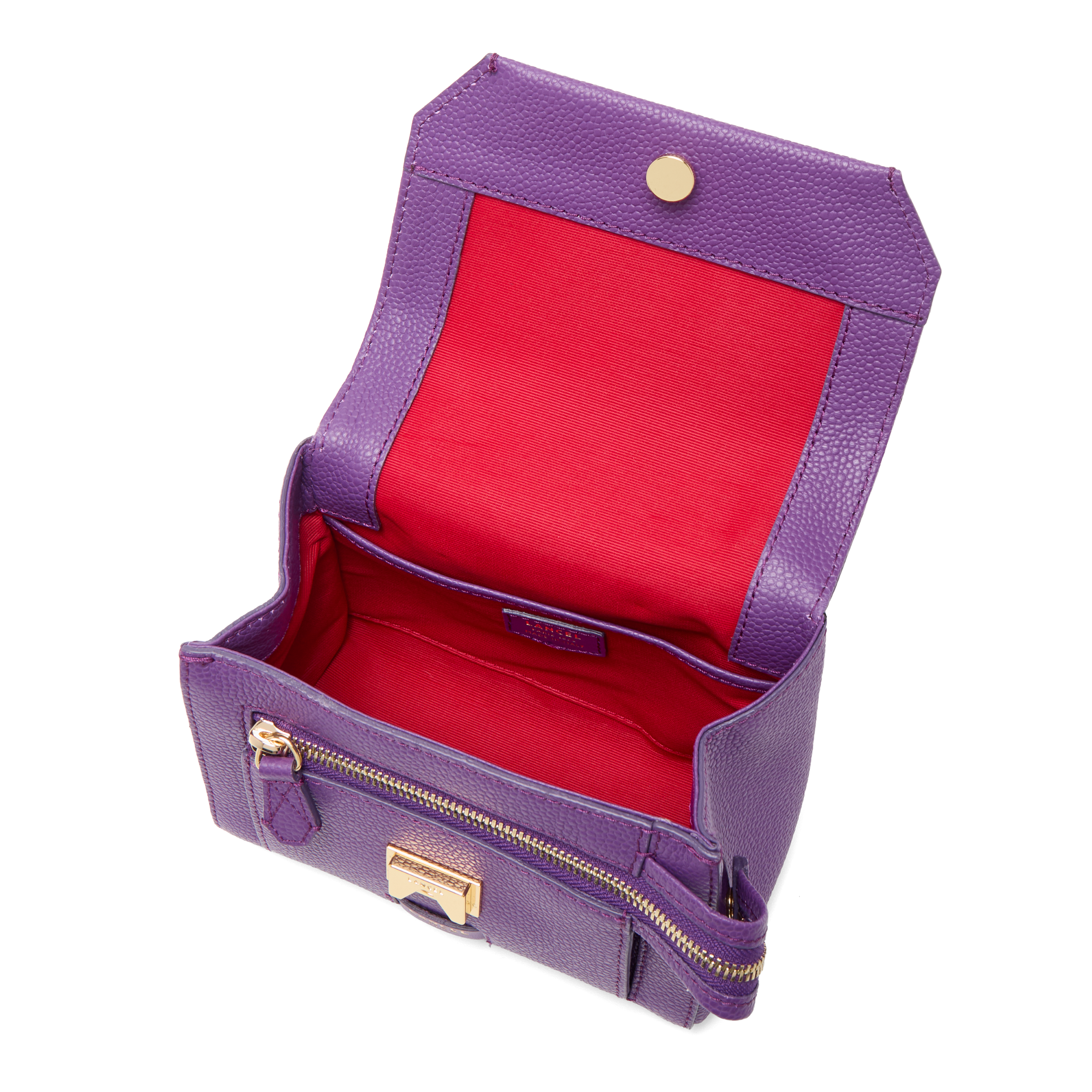 Sac rabat s ninon de lancel en cuir Violet