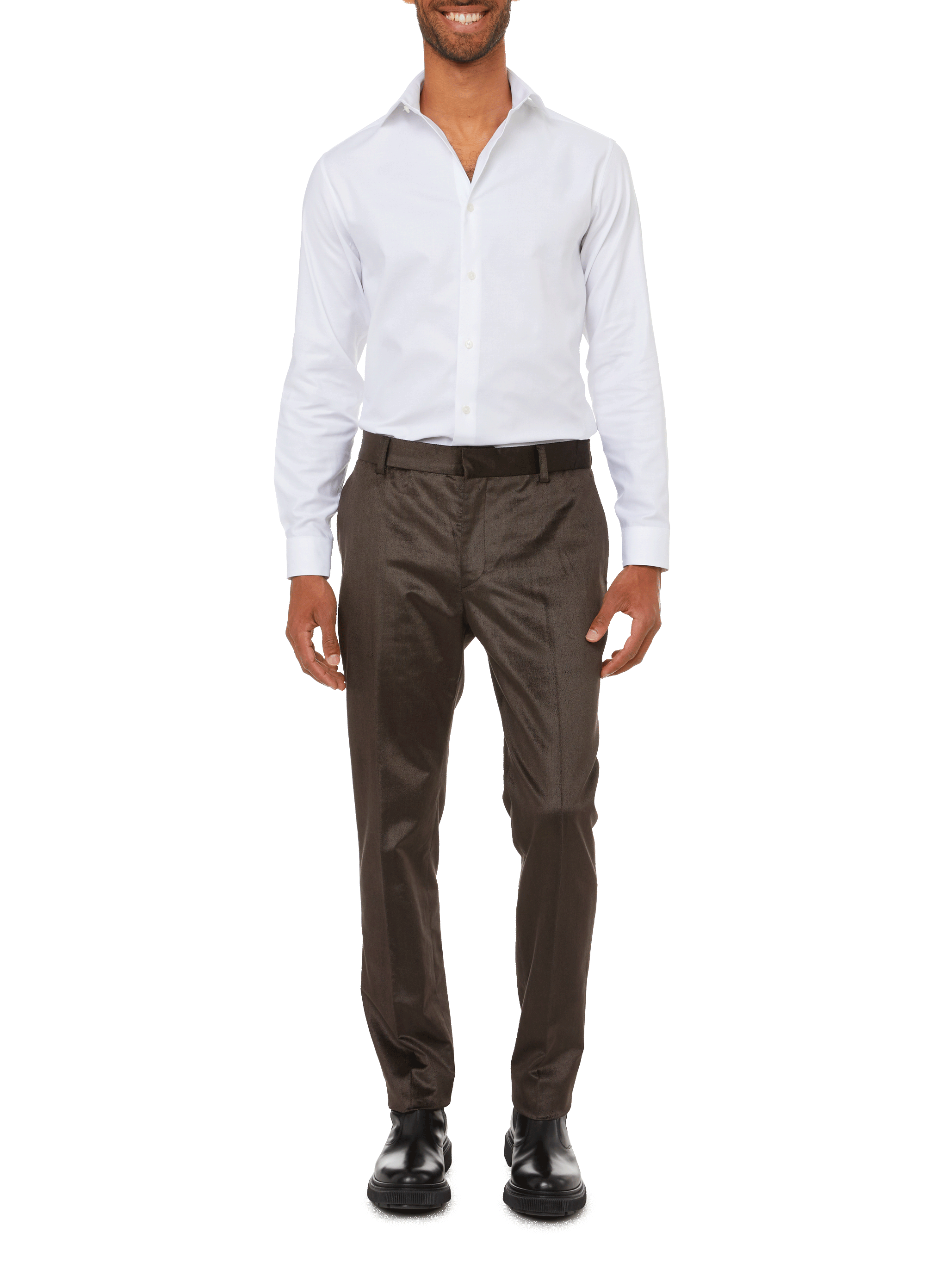 Cotton twill shirt AU PRINTEMPS PARIS White