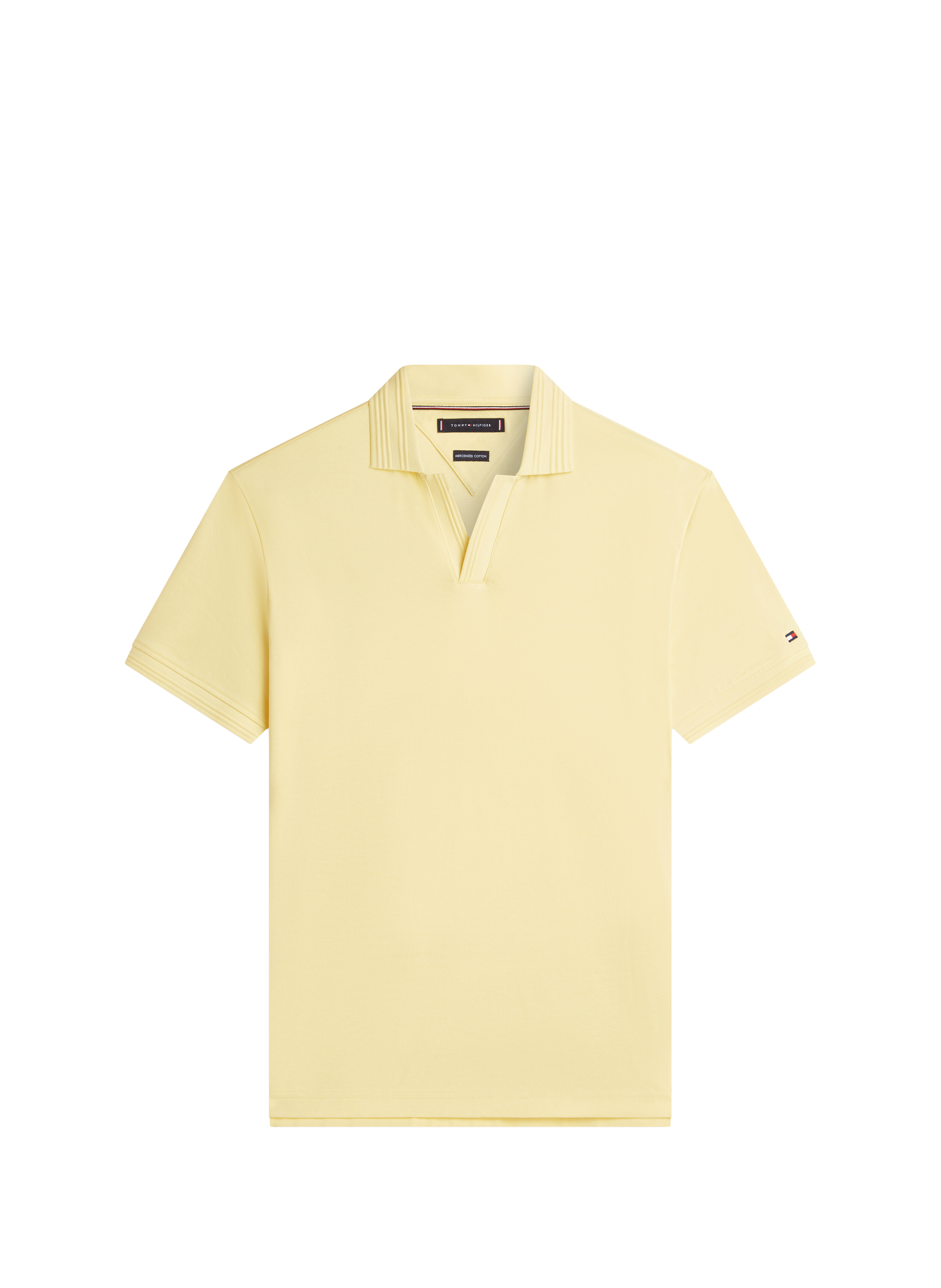 Short sleeve cotton polo shirt TOMMY HILFIGER Yellow