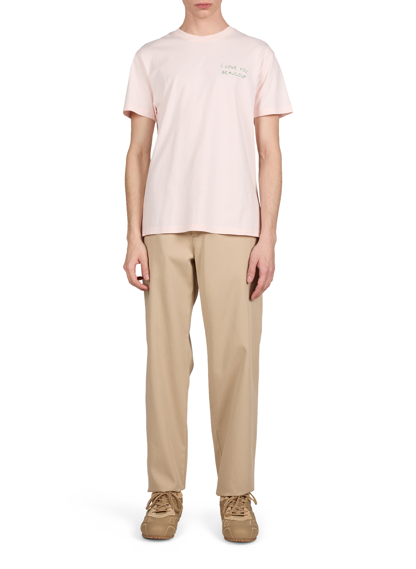 T-shirt Popincourt embroidered in organic cotton MAISON LABICHE Pink