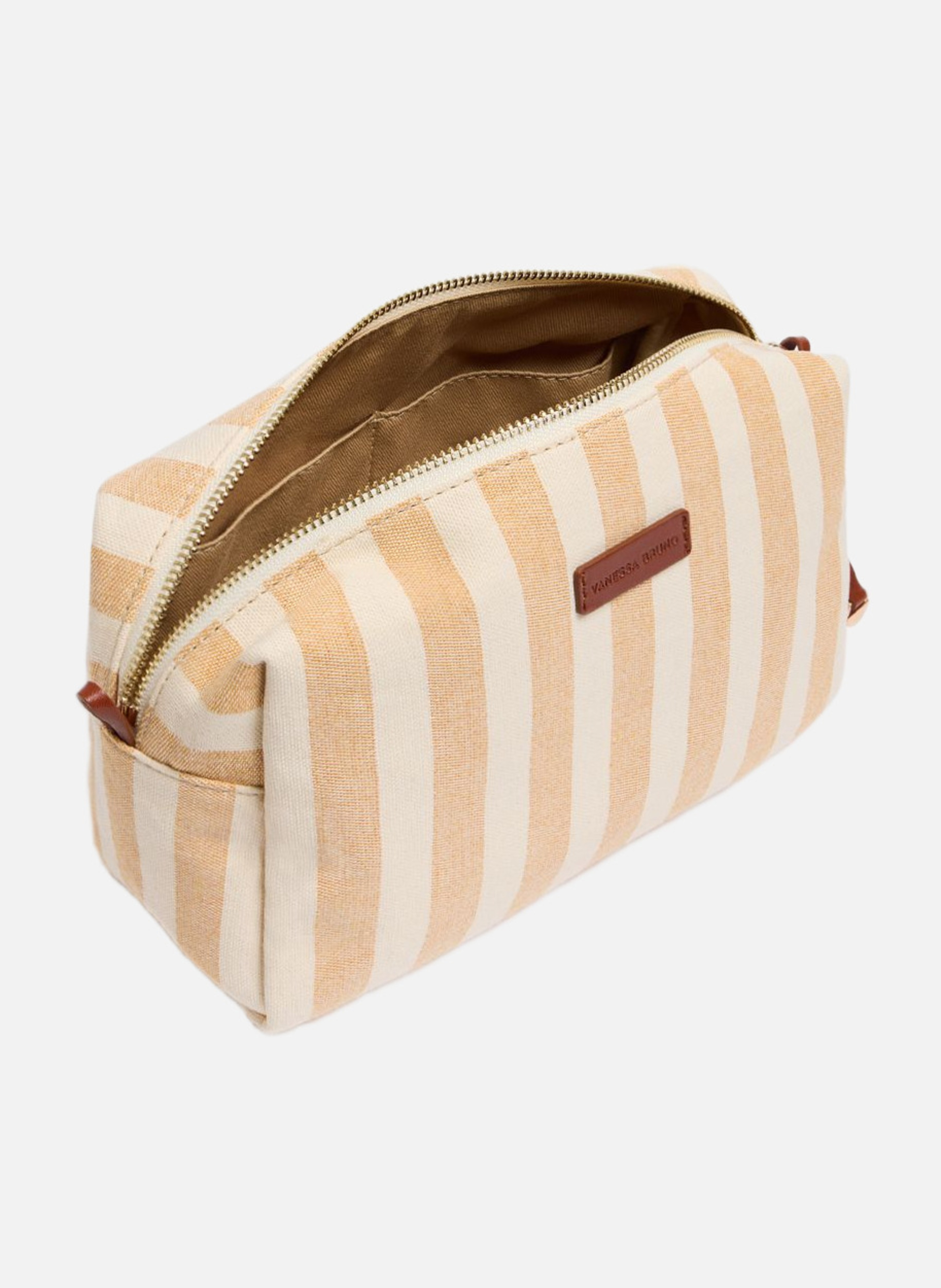 Trousse en toile rayée VANESSA BRUNO Jaune