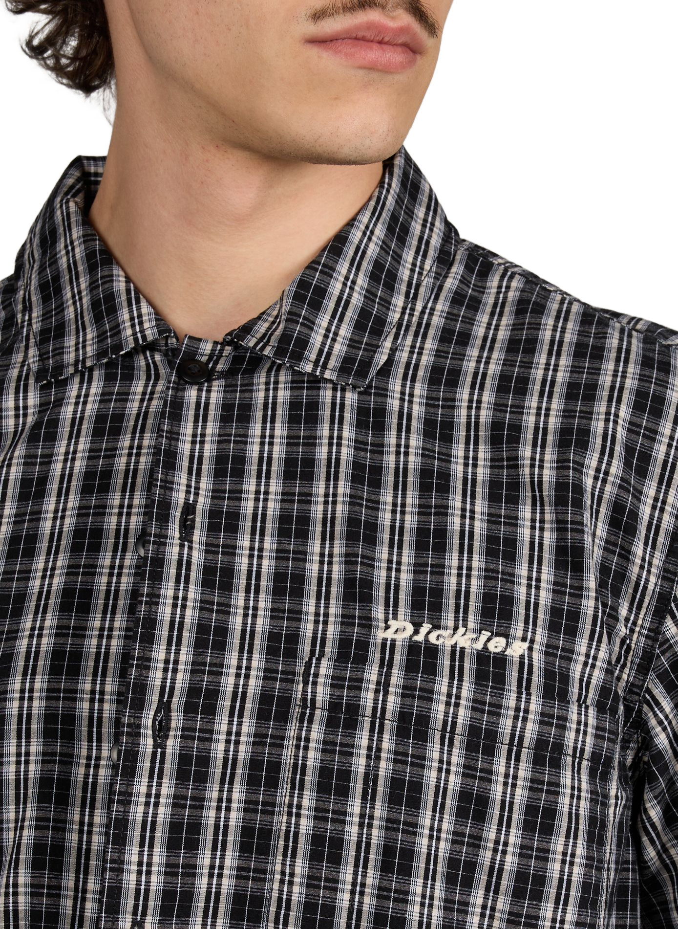 Chemise à carreaux en coton DICKIES Noir