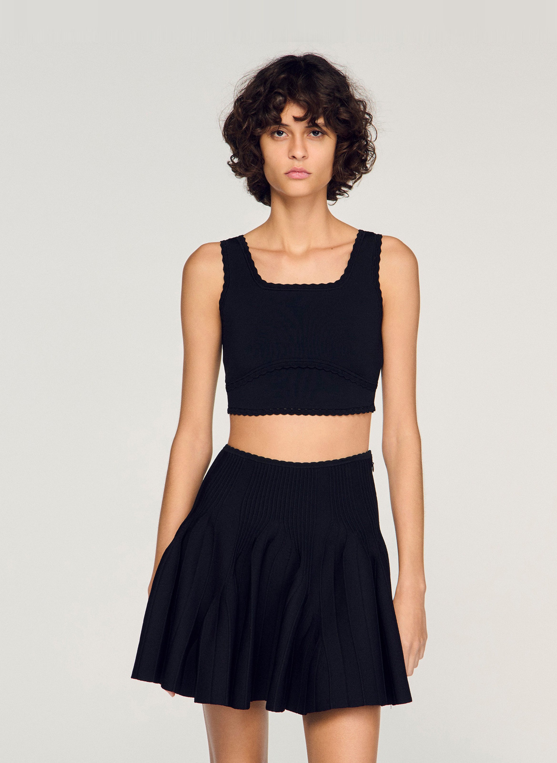 Top court moulant SANDRO Noir