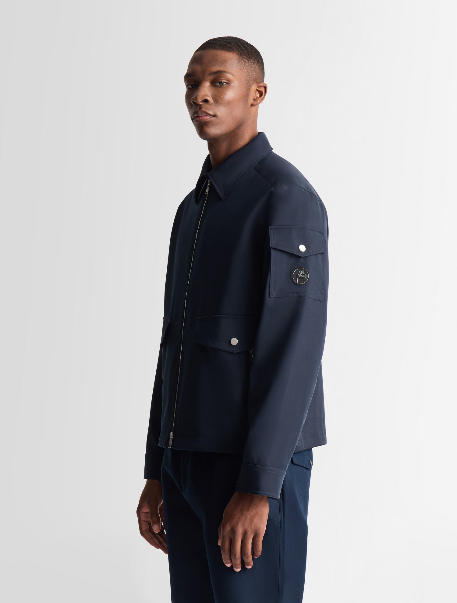 Blouson fralis col cjemise coupe regular FUSALP Bleu