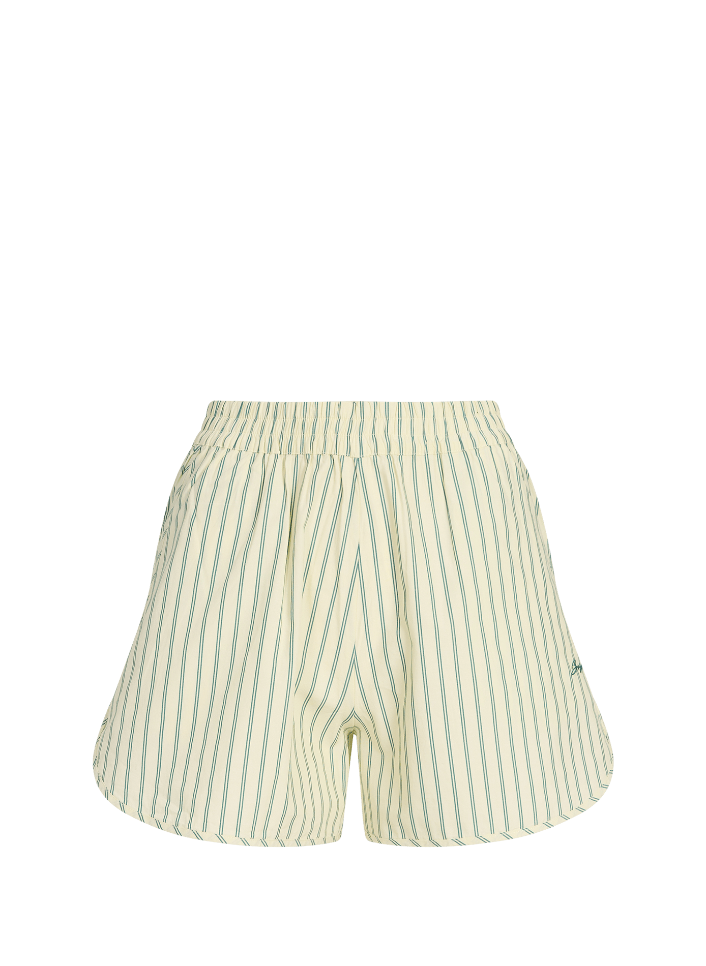 Kurzes Streifen-Baumwollhemd BOSS Grun