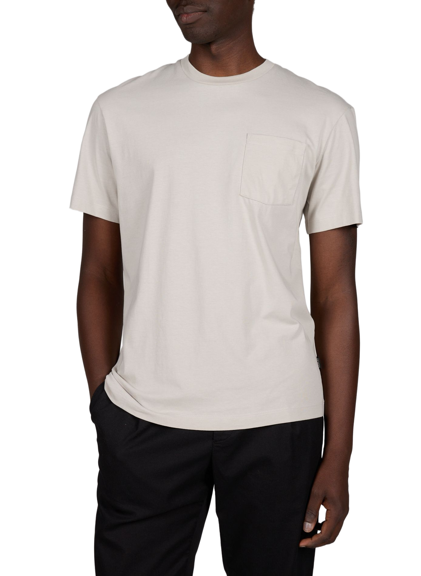 T-shirt droit imprimé en coton REPLAY Gris