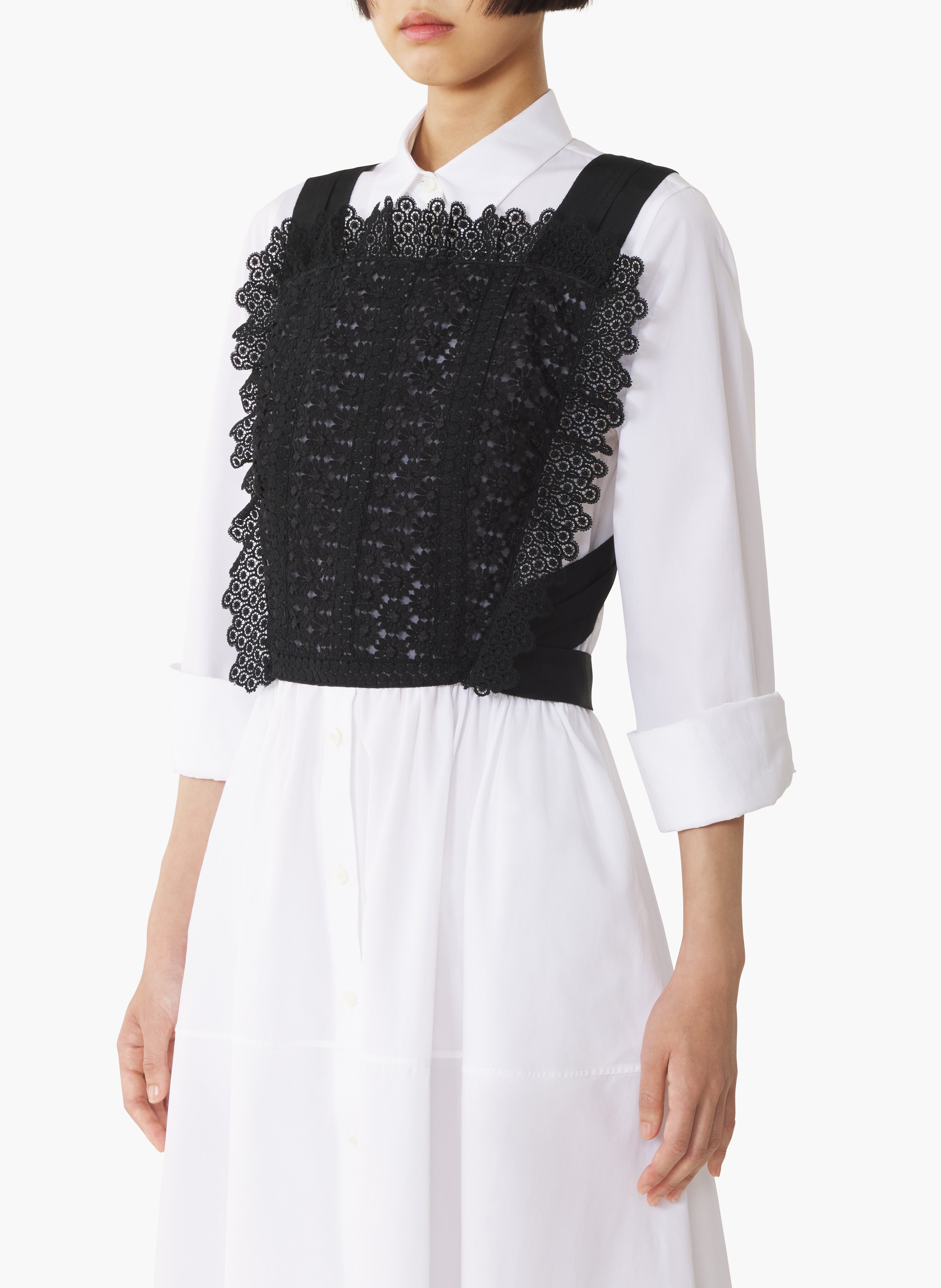 Plastron en guipure LANVIN Noir