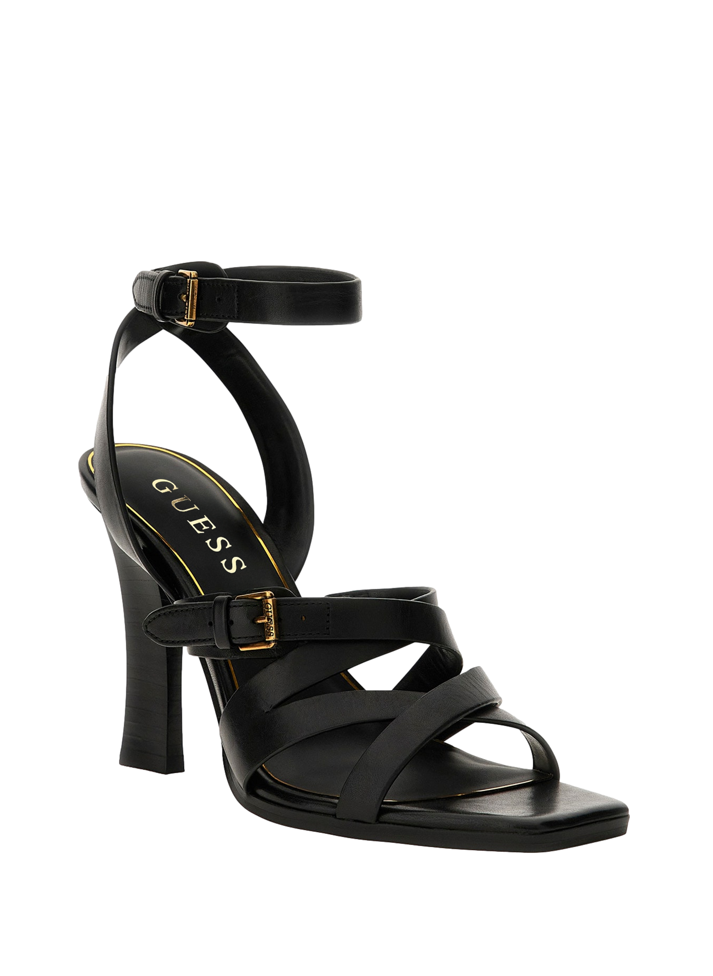 Sandali Radela in pelle di vacchetta. GUESS Nero