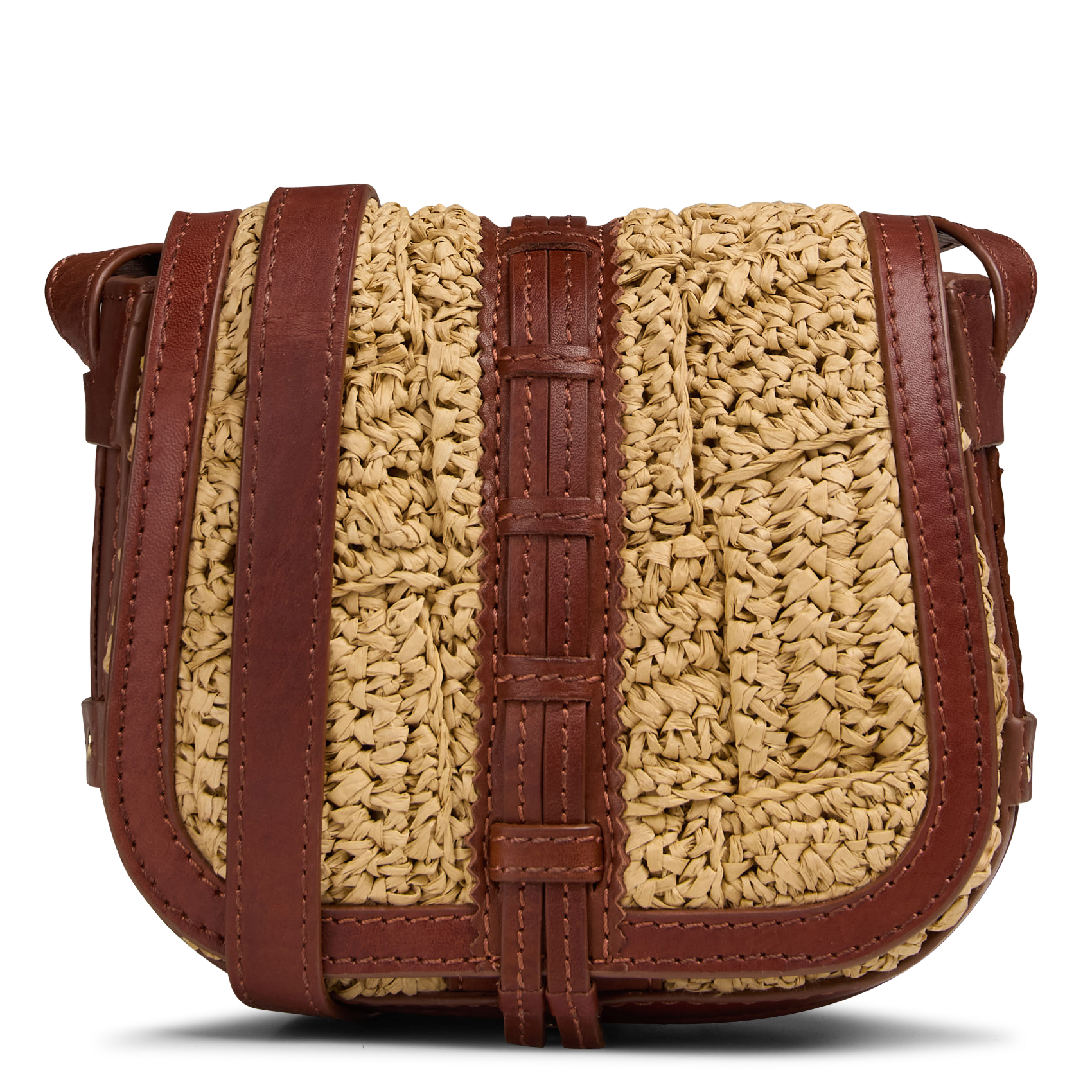 Sac badoulière en cuir lucien mini MAISON 123 Blanc