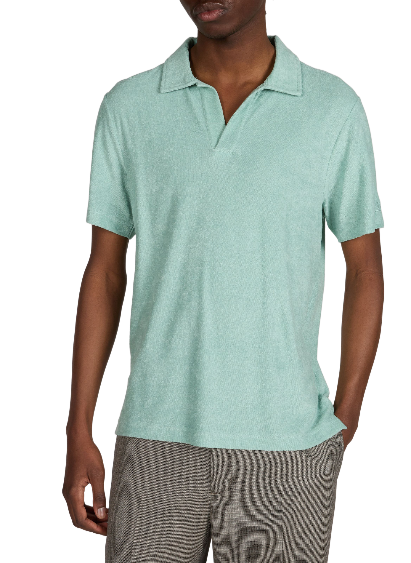 Short sleeve terry cloth polo Jeremy MC2 SAINT BARTH Green