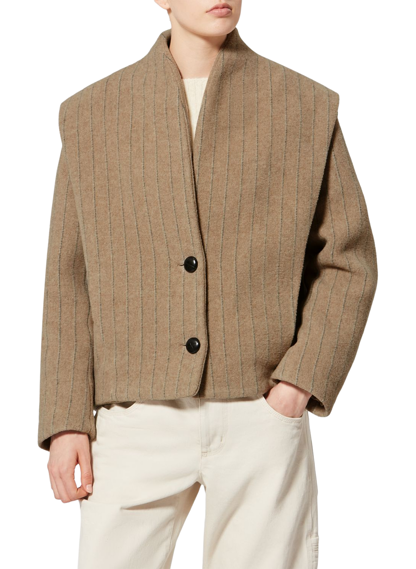 Kurzmantel aus Wolle von Dyogo ISABEL MARANT Braun
