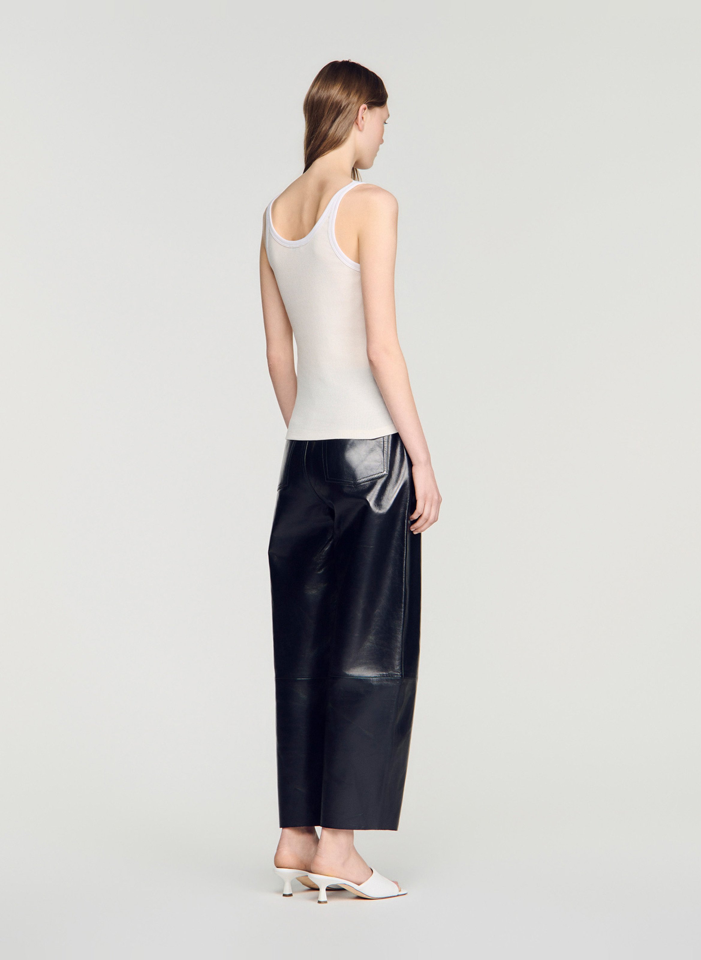 Top sans manches SANDRO Beige
