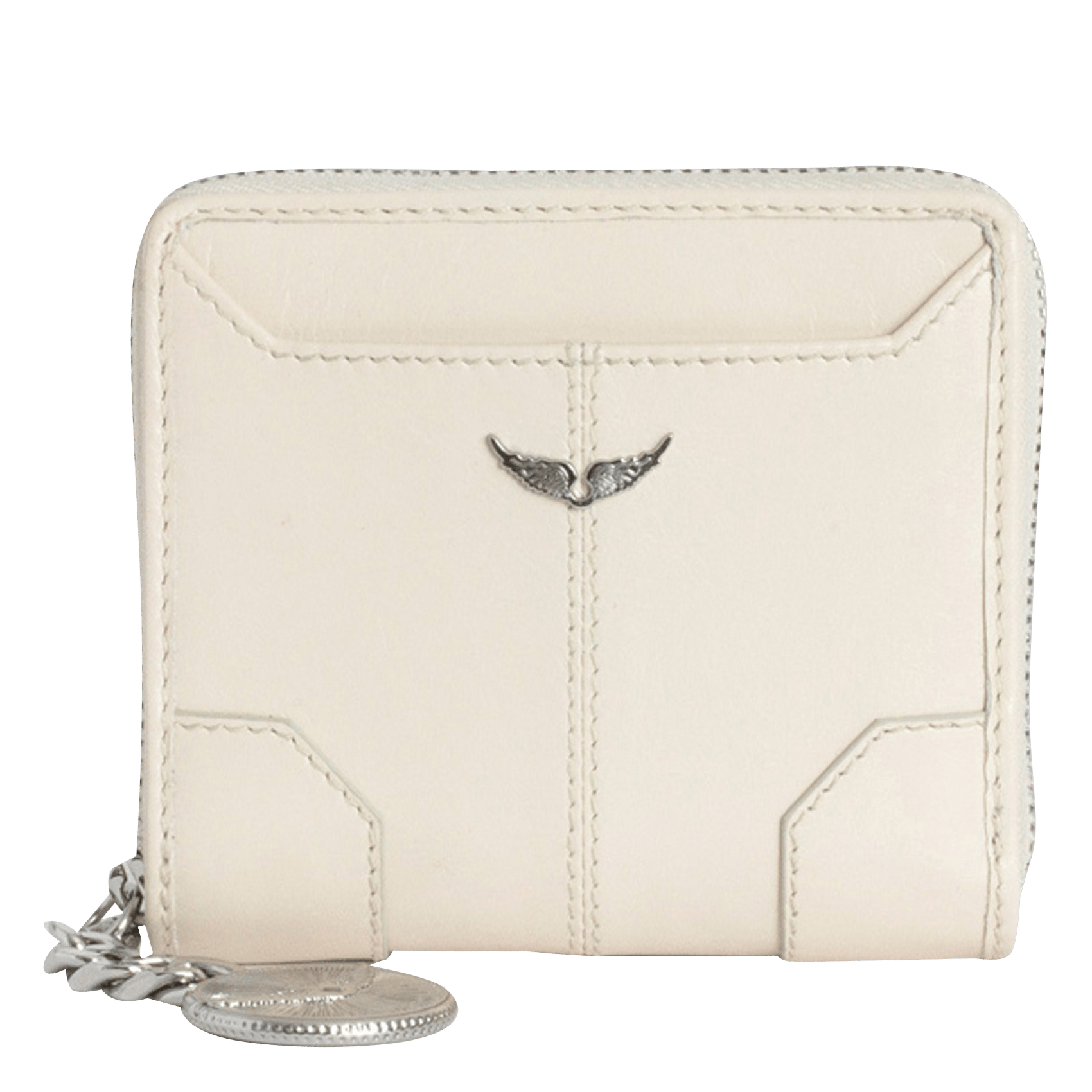 Sunny Mini Leather Coin Purse ZADIG&VOLTAIRE White