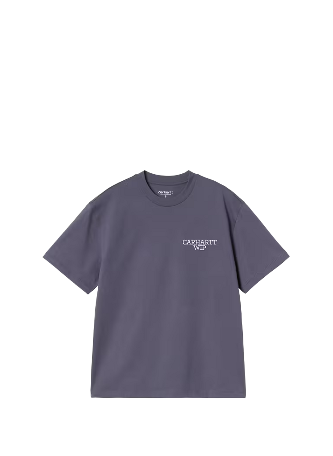 T-shirt Knuffelende Katten met print op de achterkant van katoen CARHARTT WIP Paars