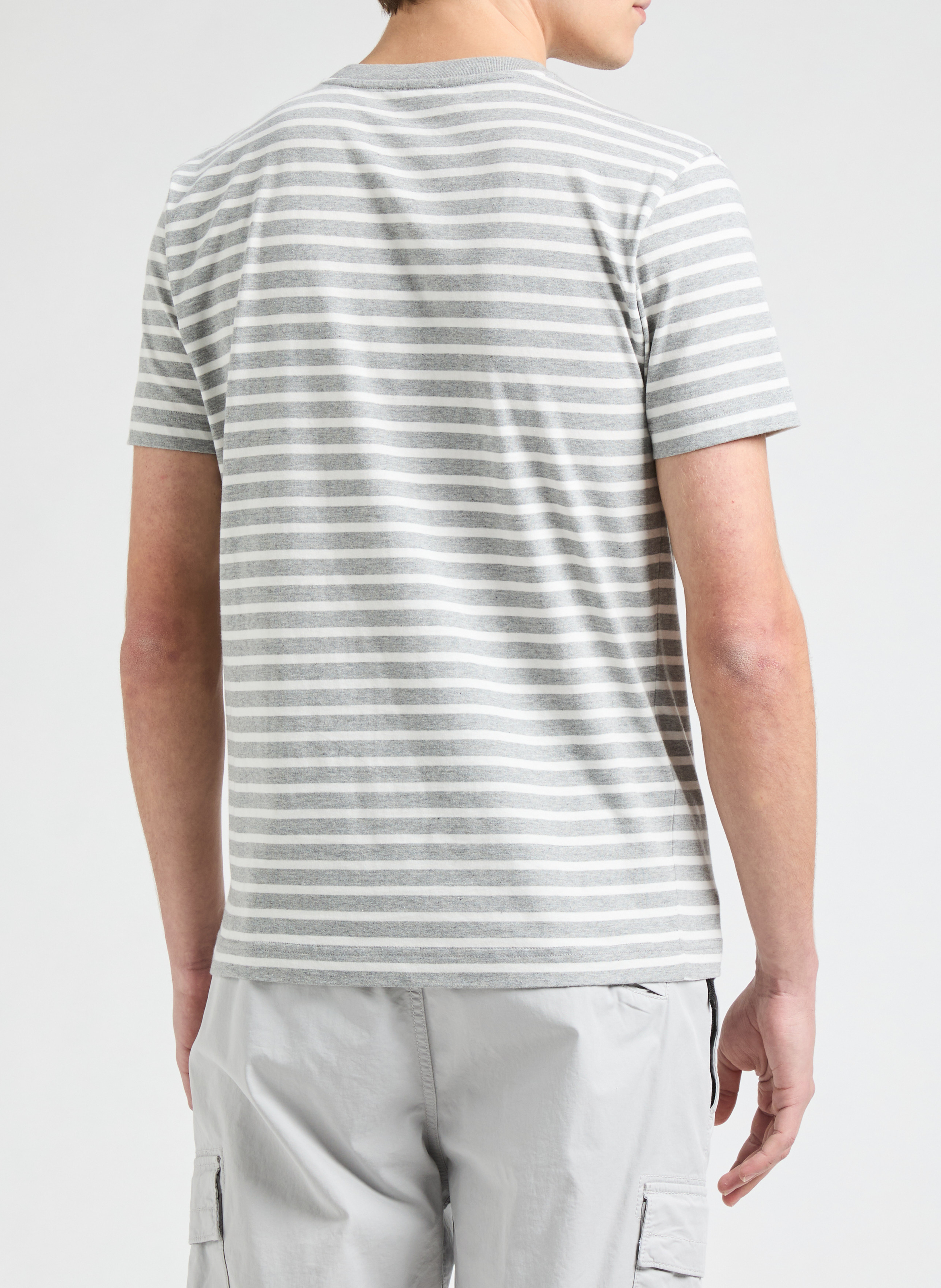 T-shirt à rayures AU PRINTEMPS PARIS Gris