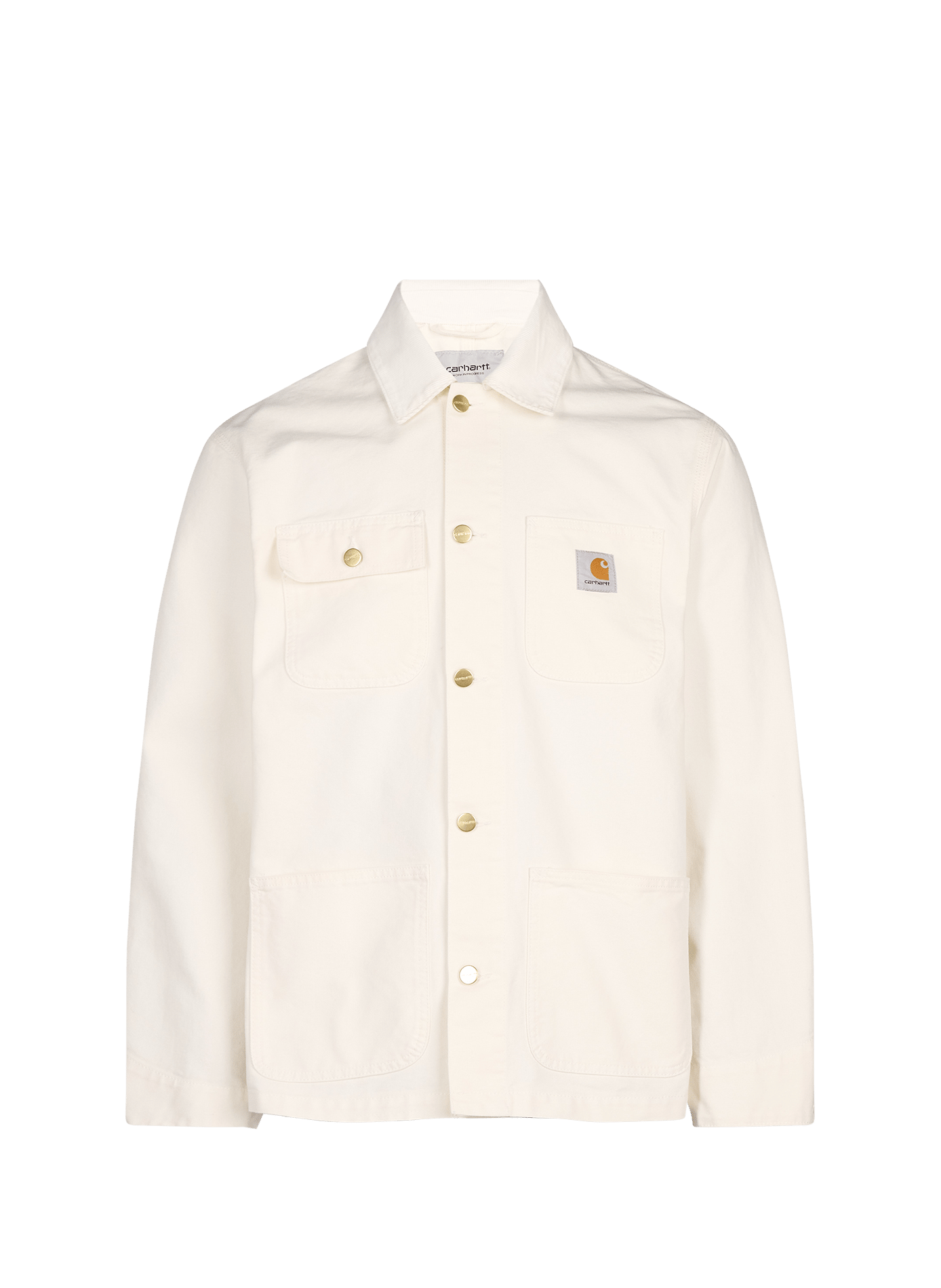 Veste à col classique en denim de coton CARHARTT WIP Beige