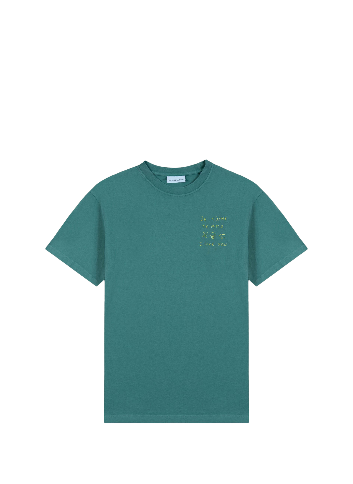 Patureau I Love You Cotton T-shirt MAISON LABICHE Green