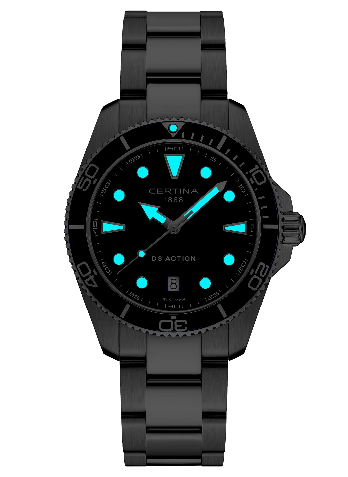 Montre automatique DS ACTION en acier inoxydable CERTINA Bleu