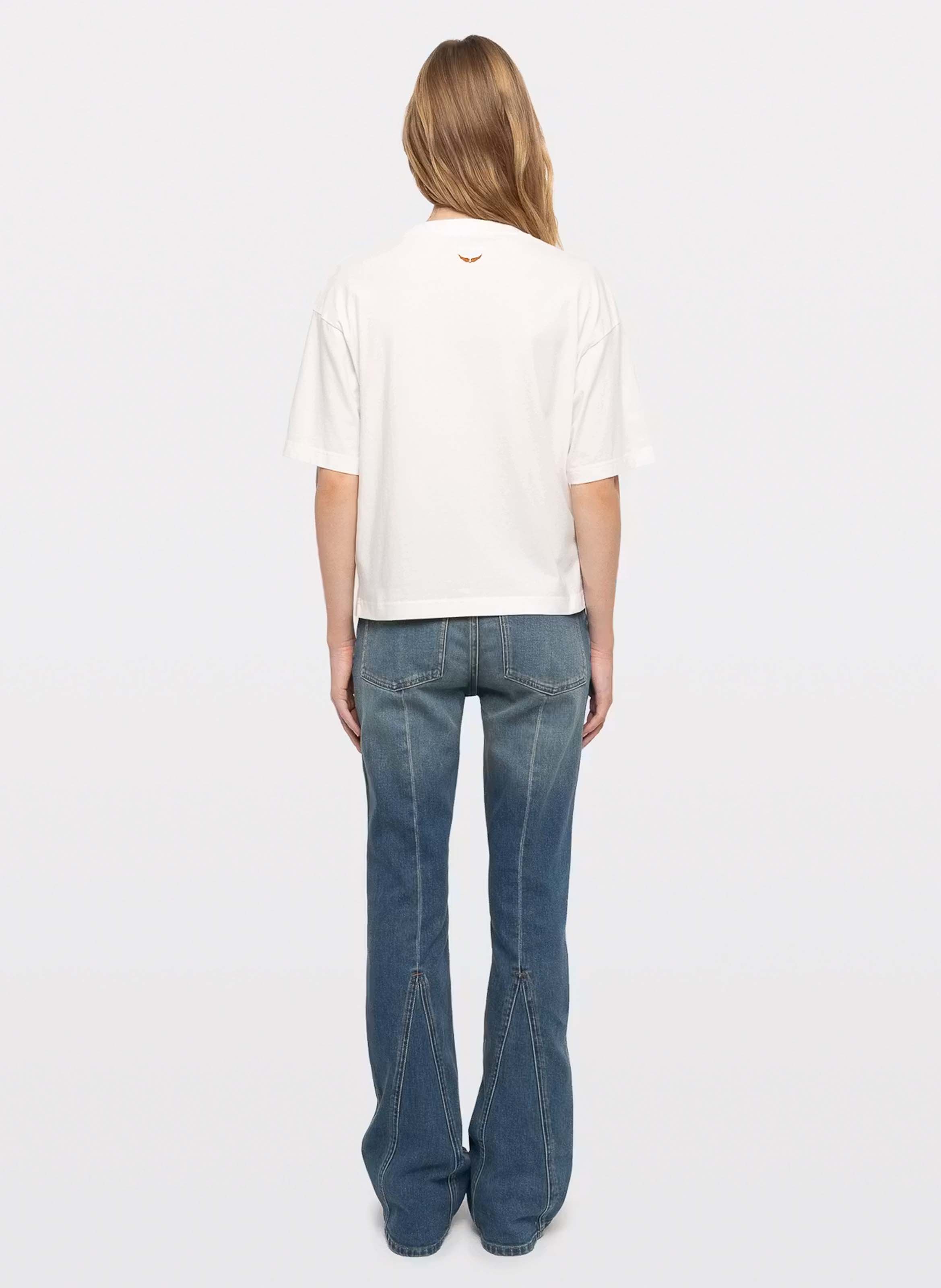Bedrukt T-shirt van katoen Taida ZADIG&VOLTAIRE Wit