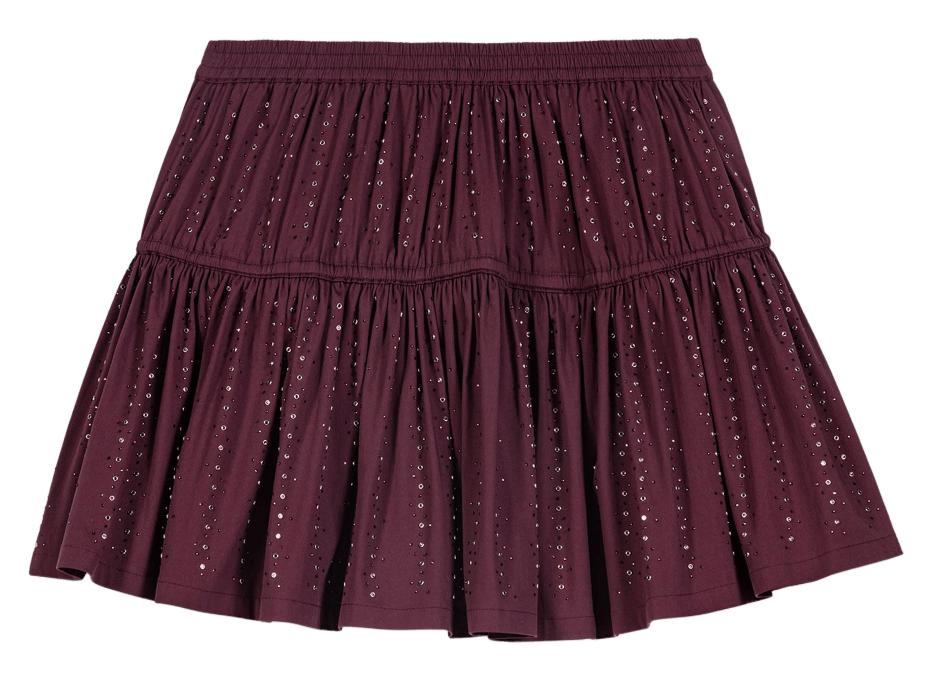Jupe courte en coton mélangé MAJE Rouge