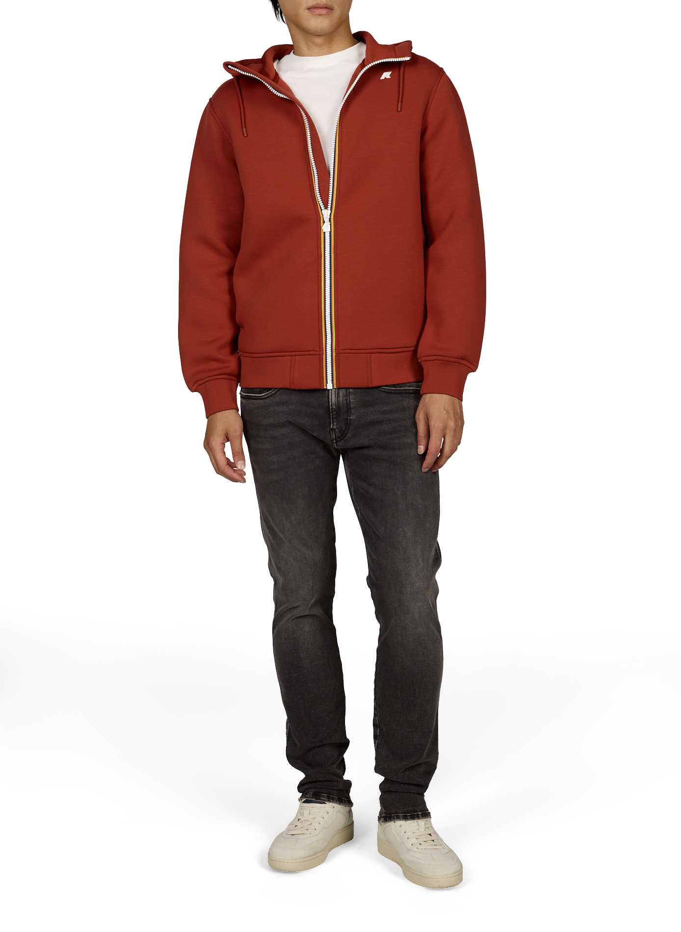Straight Hooded Sweatshirt K-WAY Red