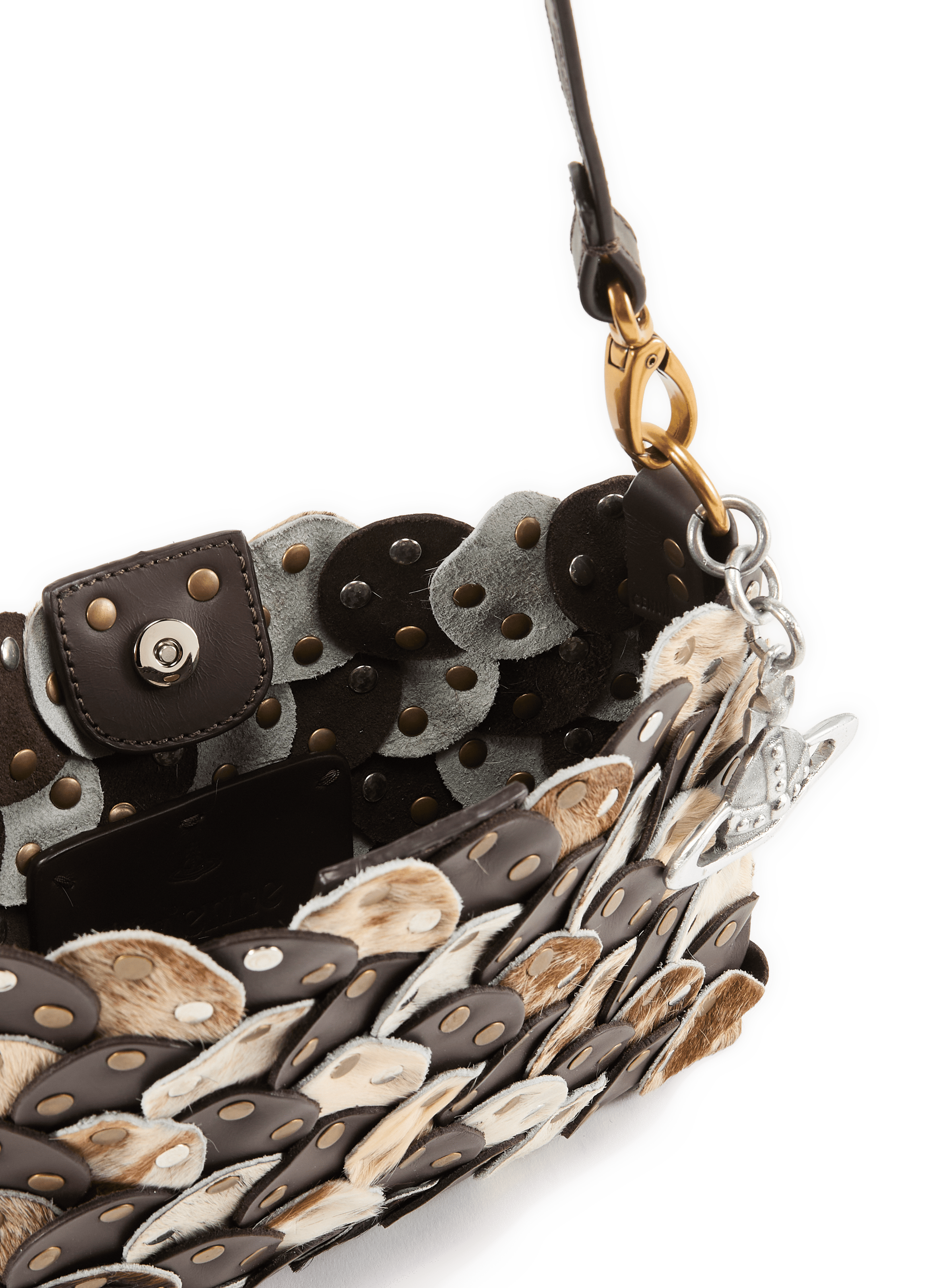 Ledertasche in Baguette-Form mit Textur VIVIENNE WESTWOOD Mehrfarbig