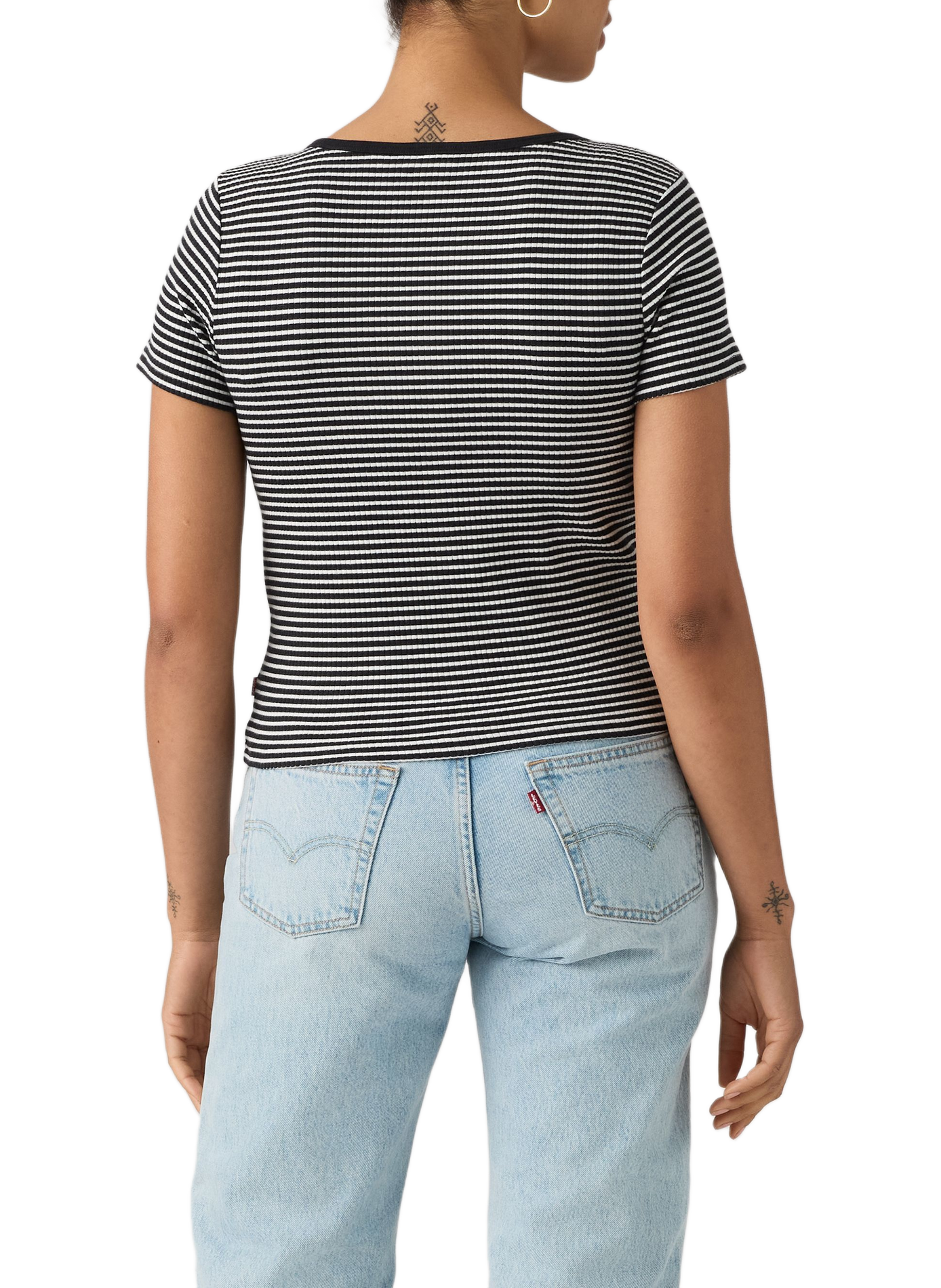 Cotton-blend round-neck T-shirt LEVI'S Black