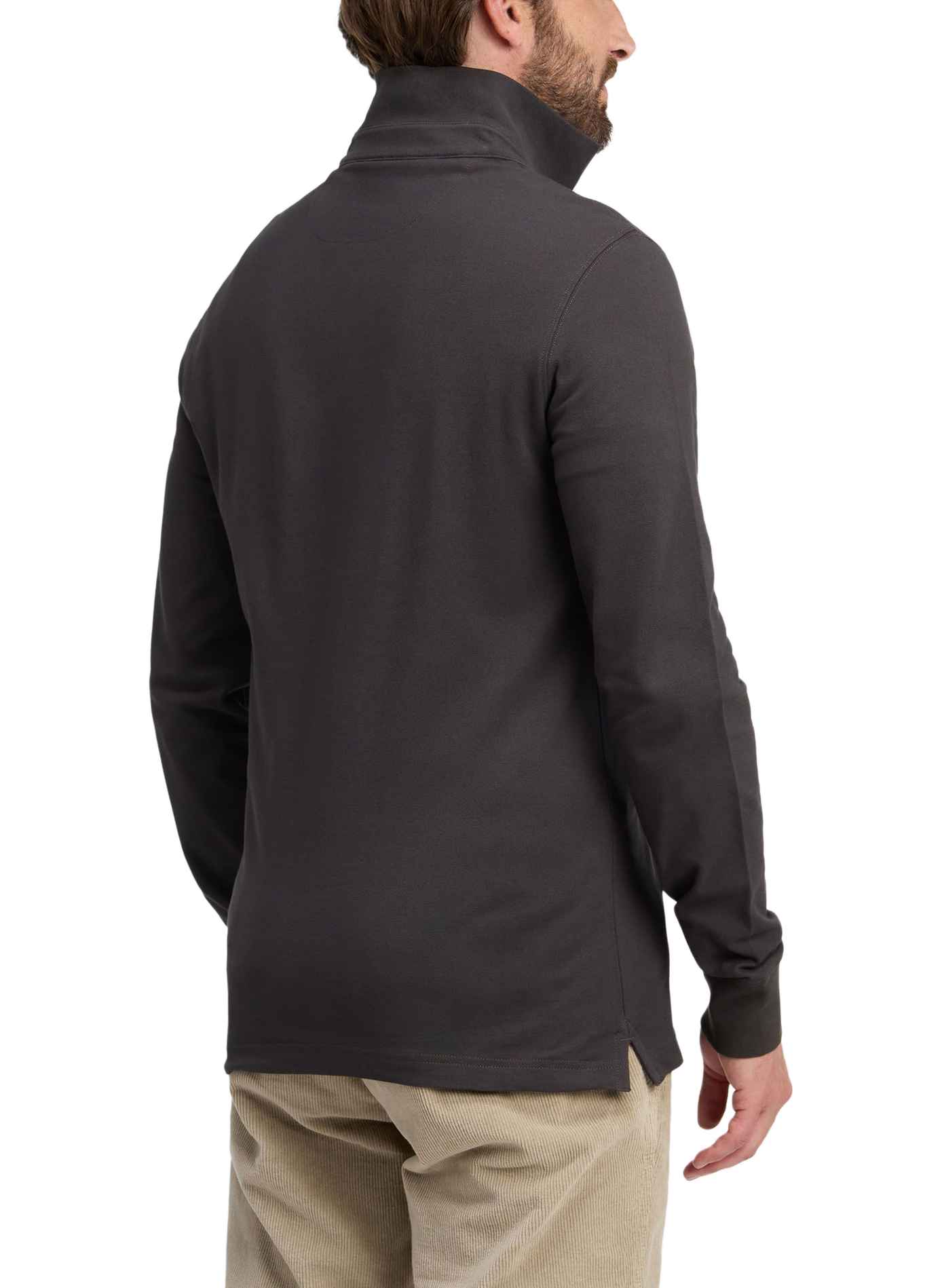 Polo manches longues en coton mélangé EDEN PARK Brown