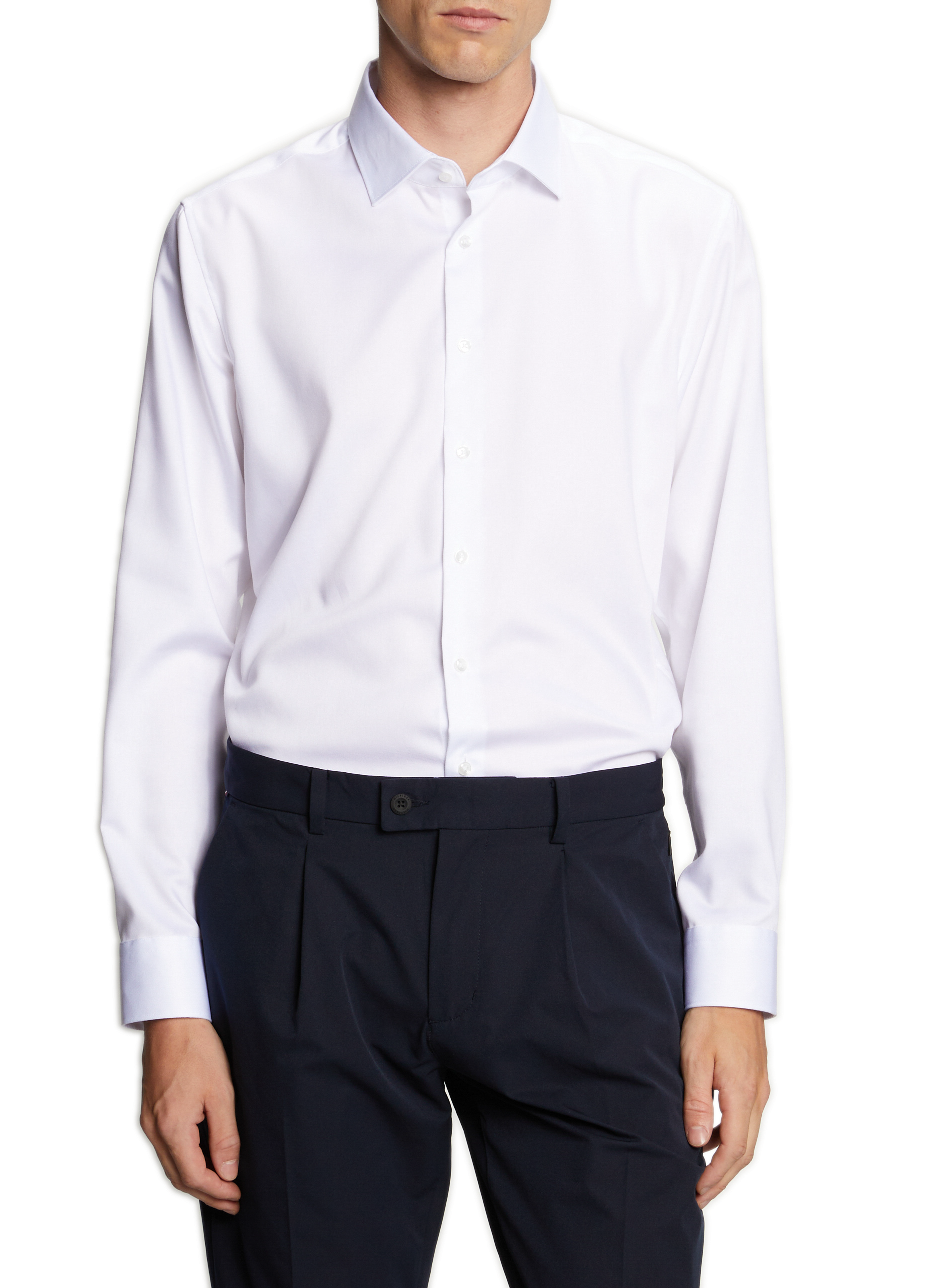 Slim fit overhemd zonder strijken SEIDENSTICKER Wit