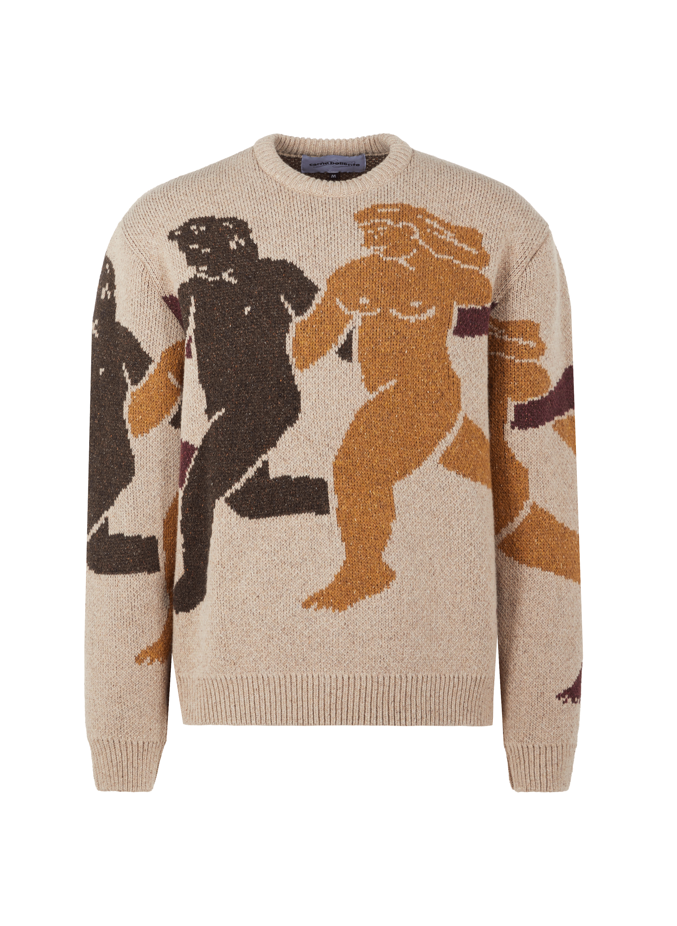 Pull imprimé en laine mélangée