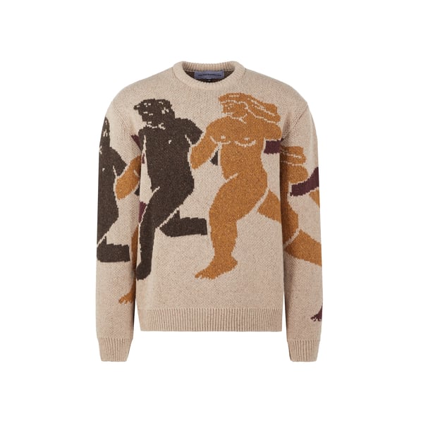 Pull imprimé en laine mélangée