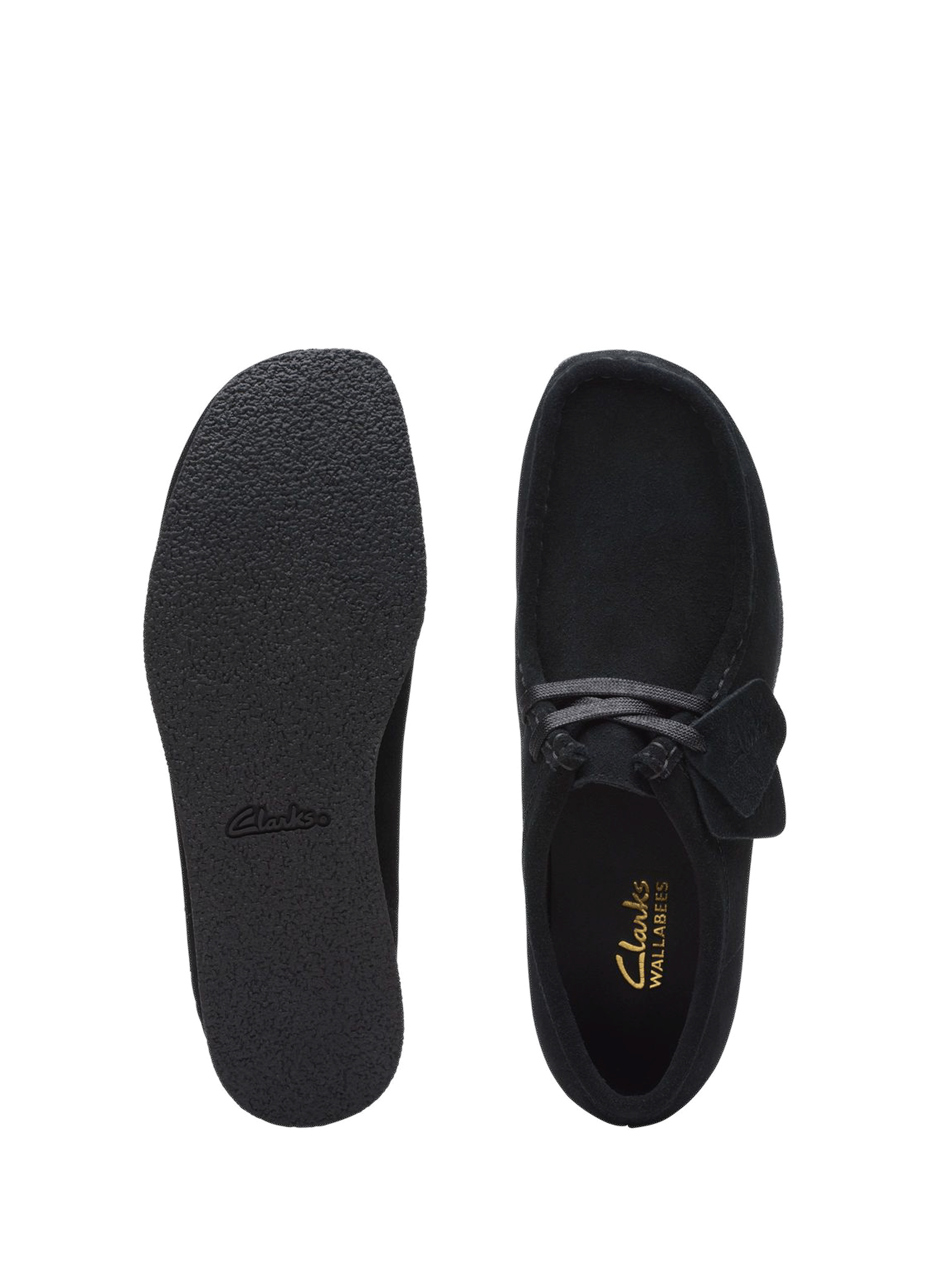 Wallabee suede flat shoes CLARKS Black