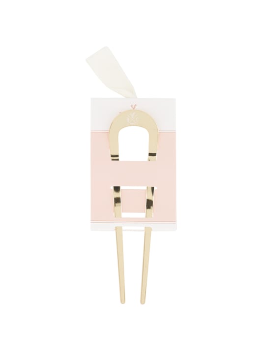 Pic Chignon métal doré