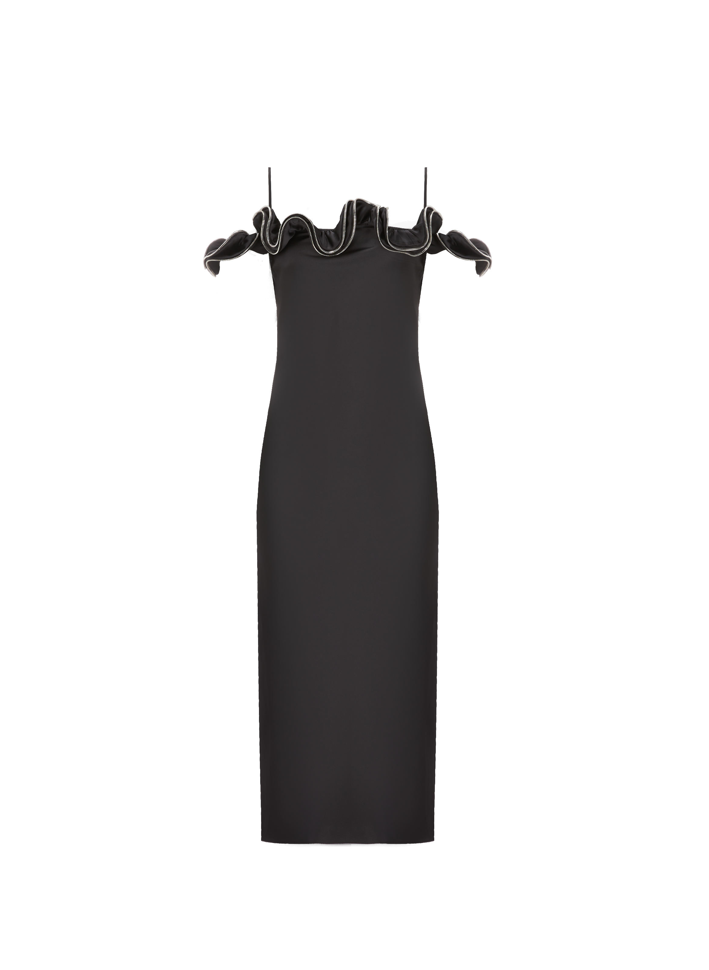 Robe midi satinée COPERNI Noir