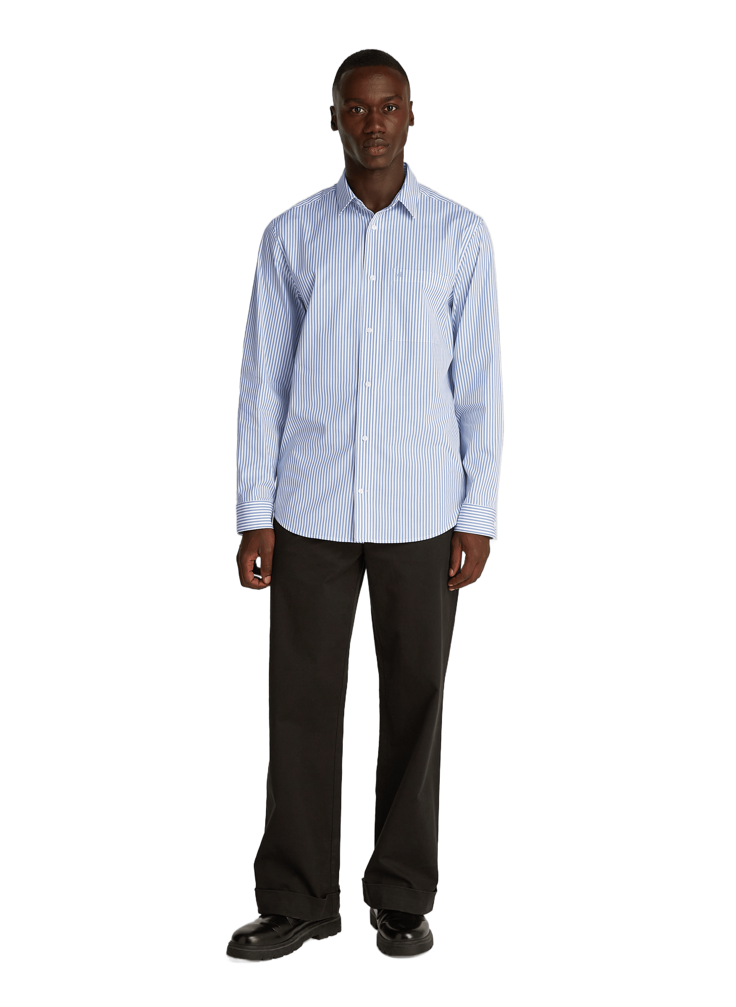 Chemise en coton mélangé CALVIN KLEIN Bleu