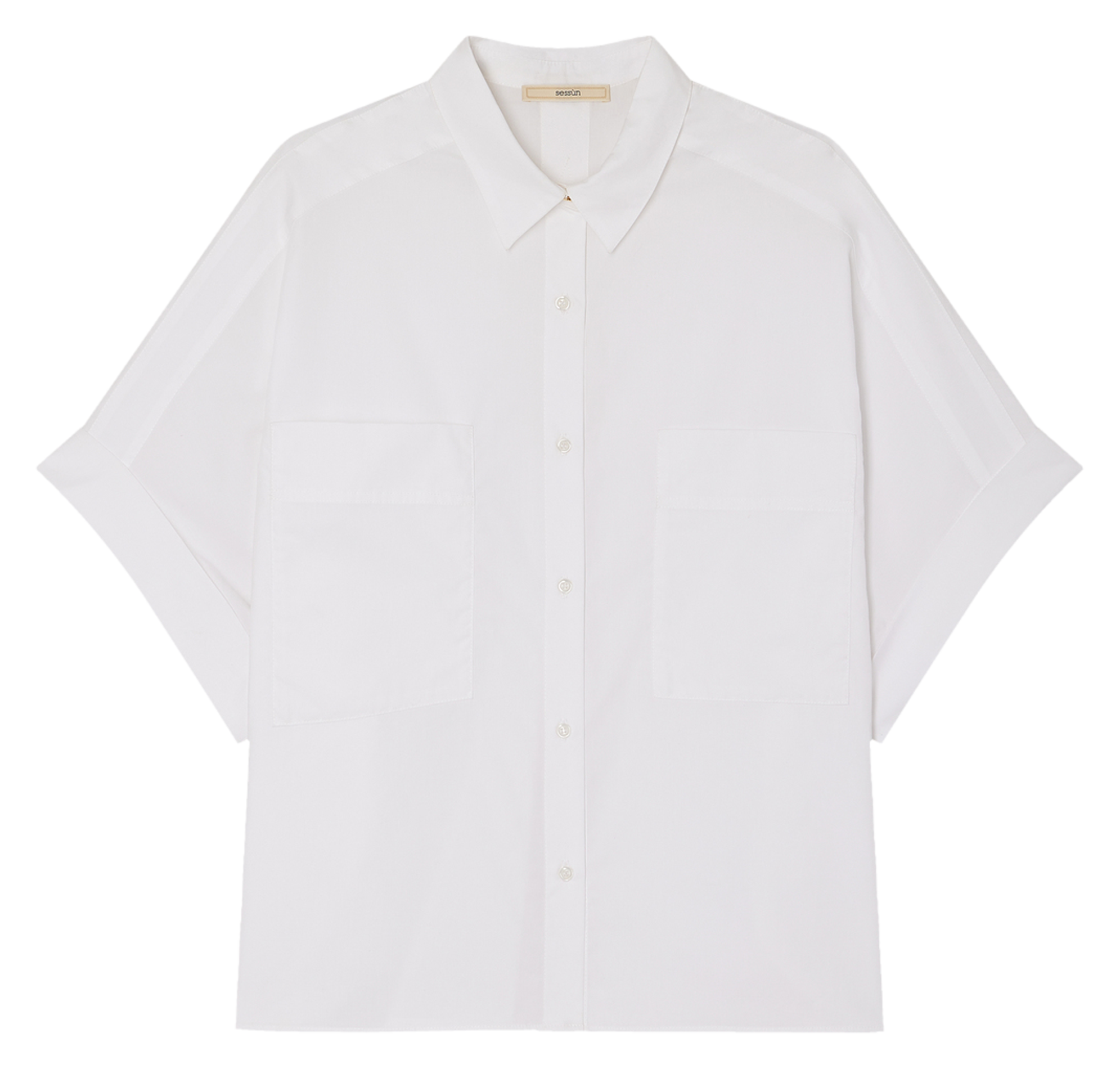 Chemise droite en coton dellord SESSUN Blanc
