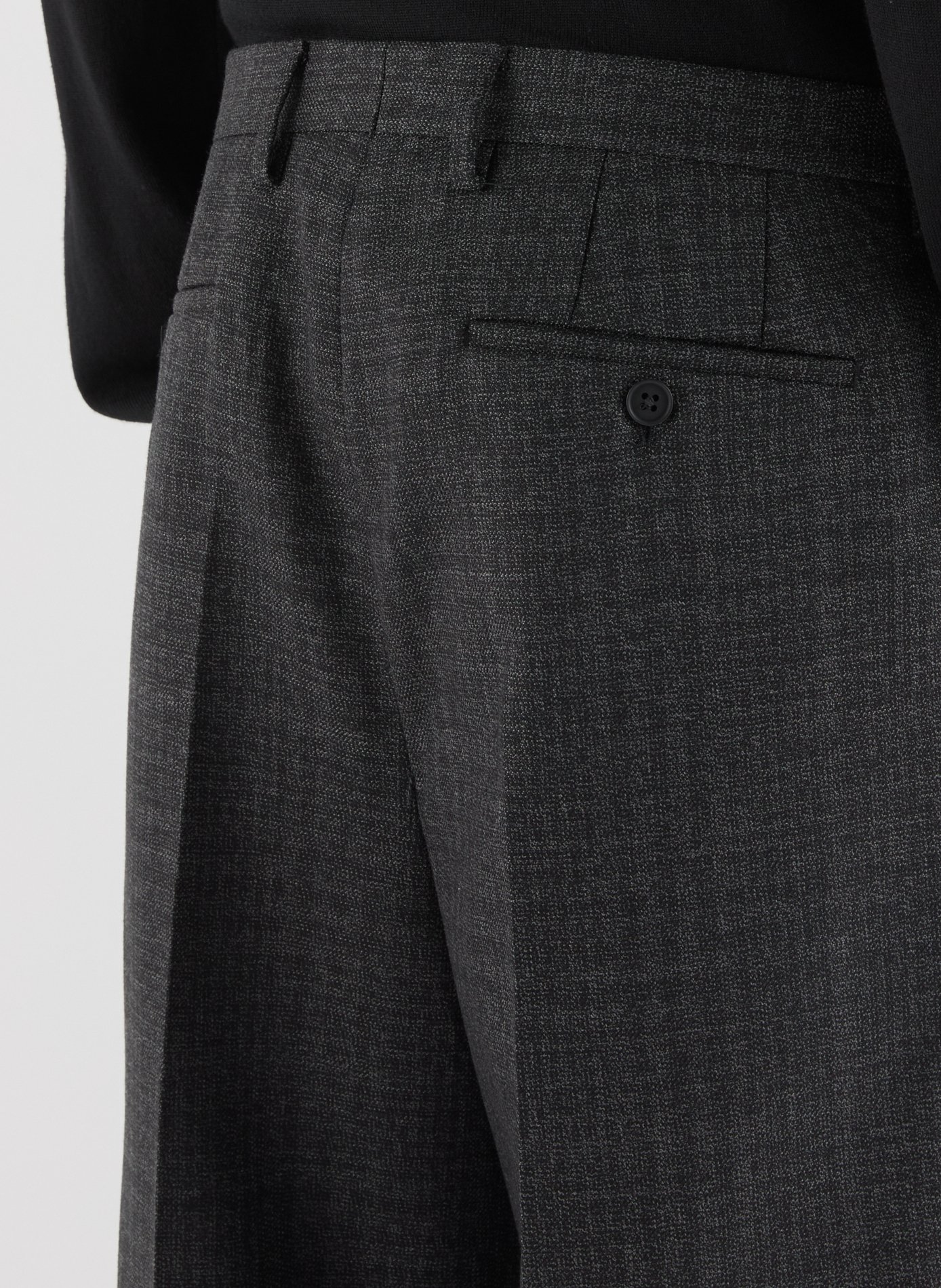 Houndstooth wool suit trousers SAISON 1865 Grey