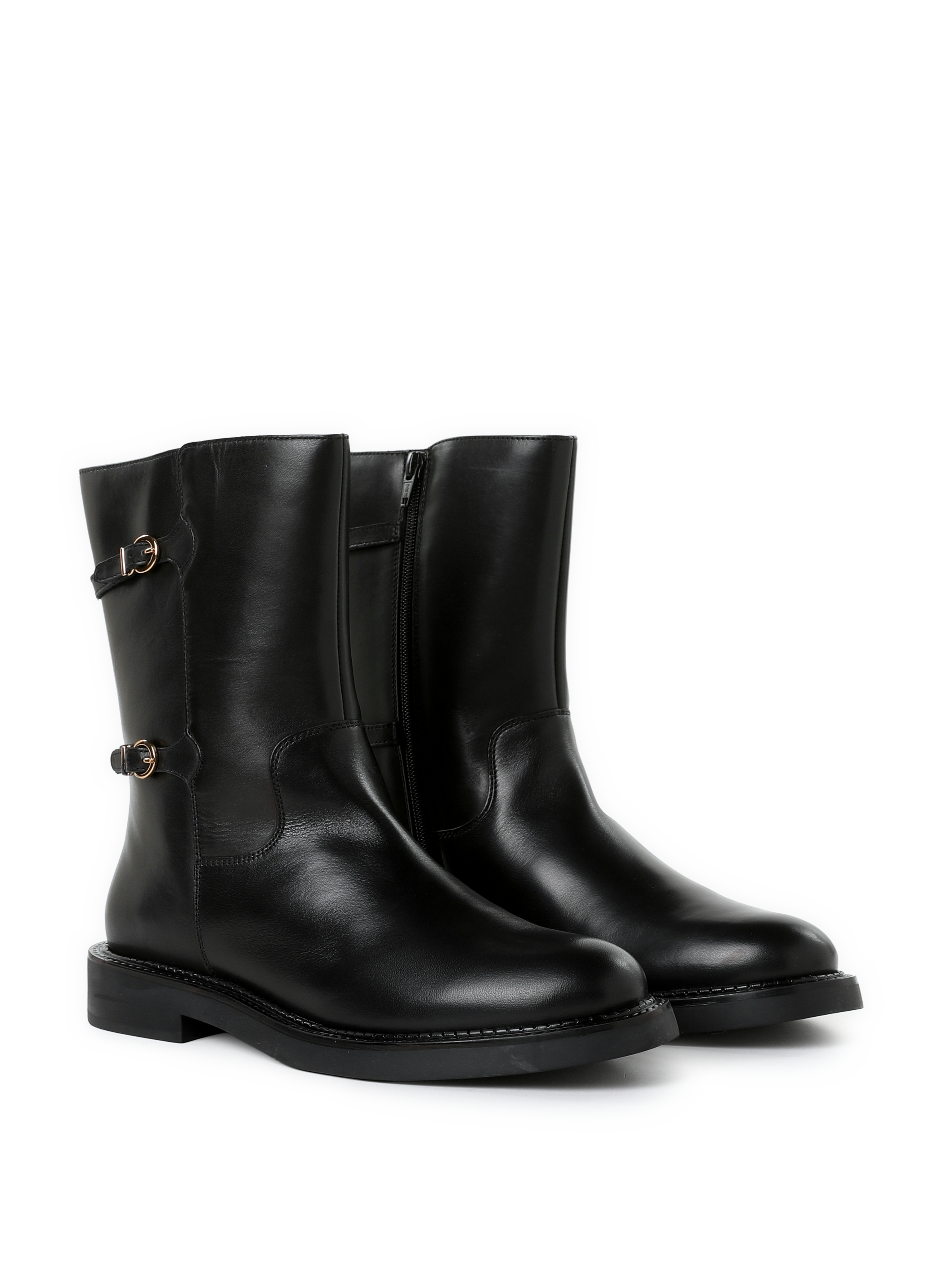 Bottines Serilda en cuir Noir