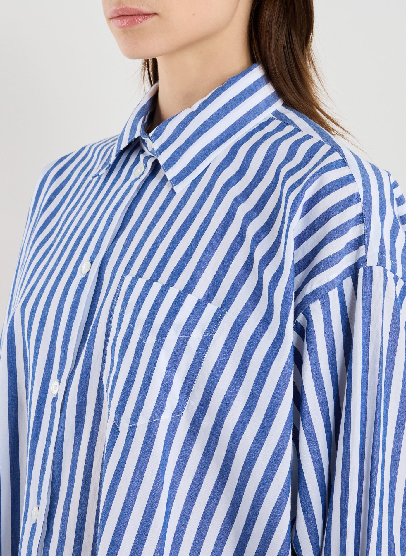 Chemise à rayures en coton BELLEROSE Bleu