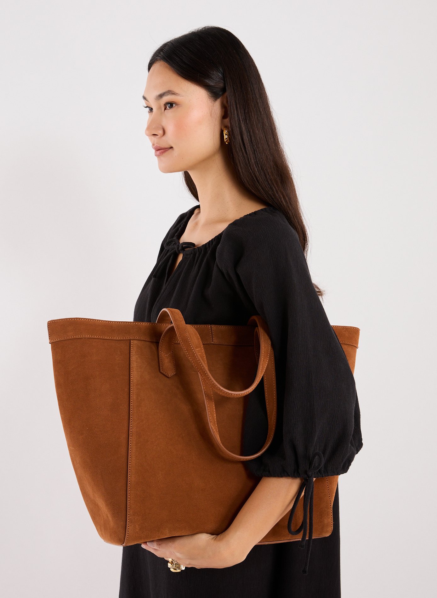 Sac cabas Enzo en cuir SAISON 1865 Marron