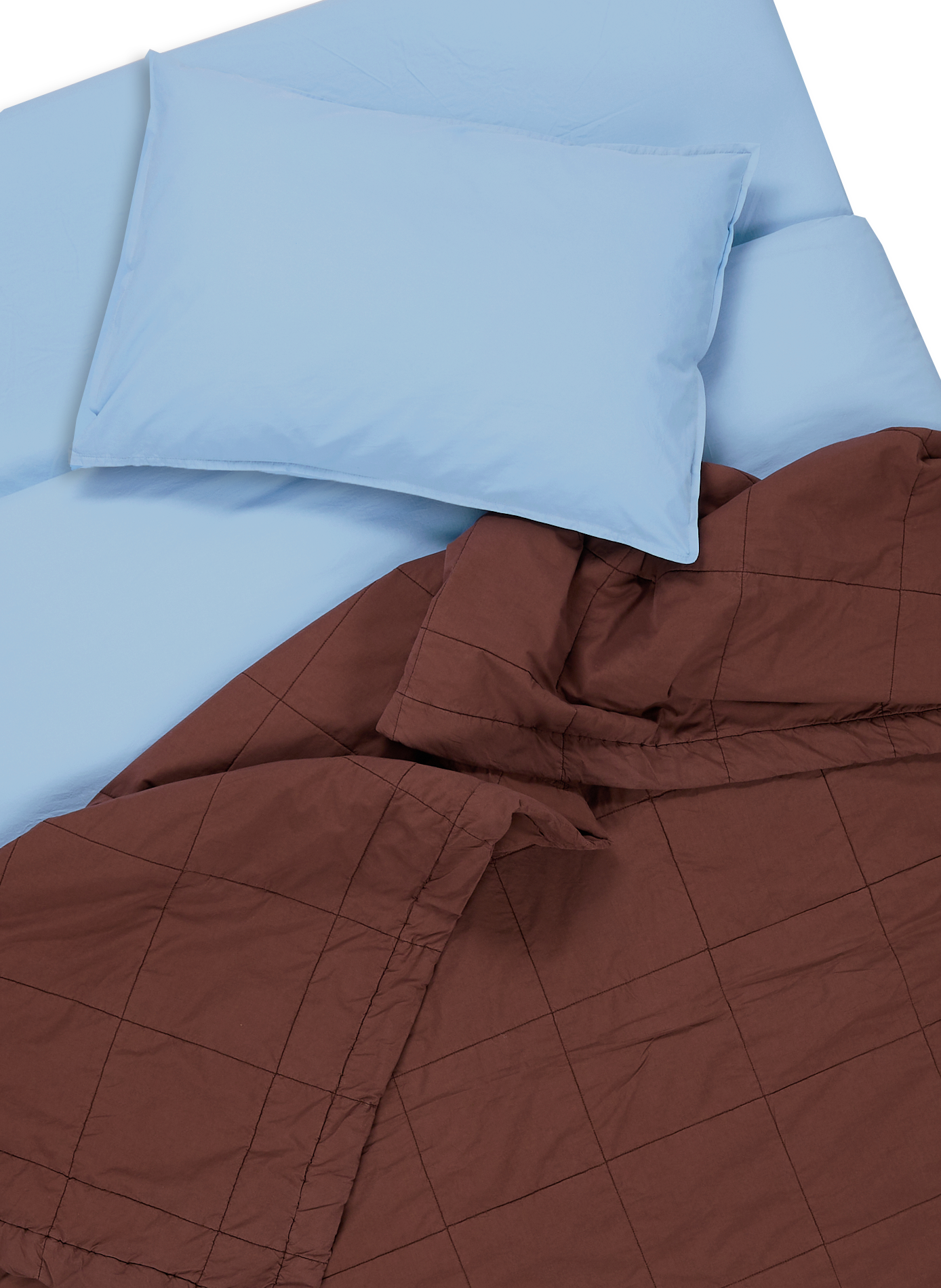 Taie d'oreiller en percale de coton AU PRINTEMPS PARIS Bleu