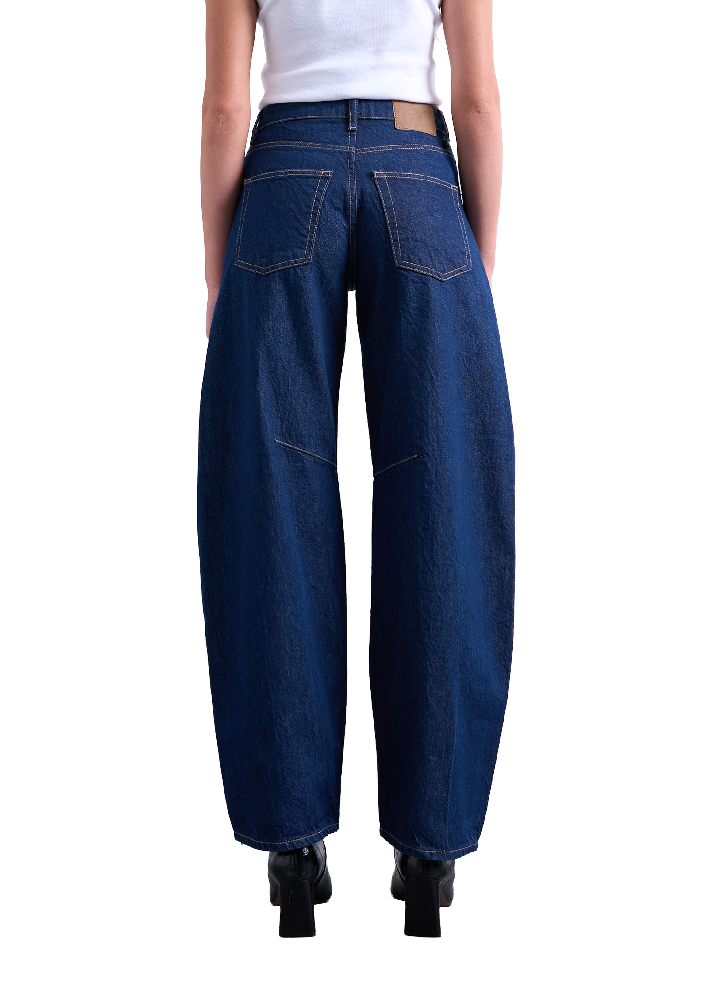 Jean large en coton TOPSHOP Bleu