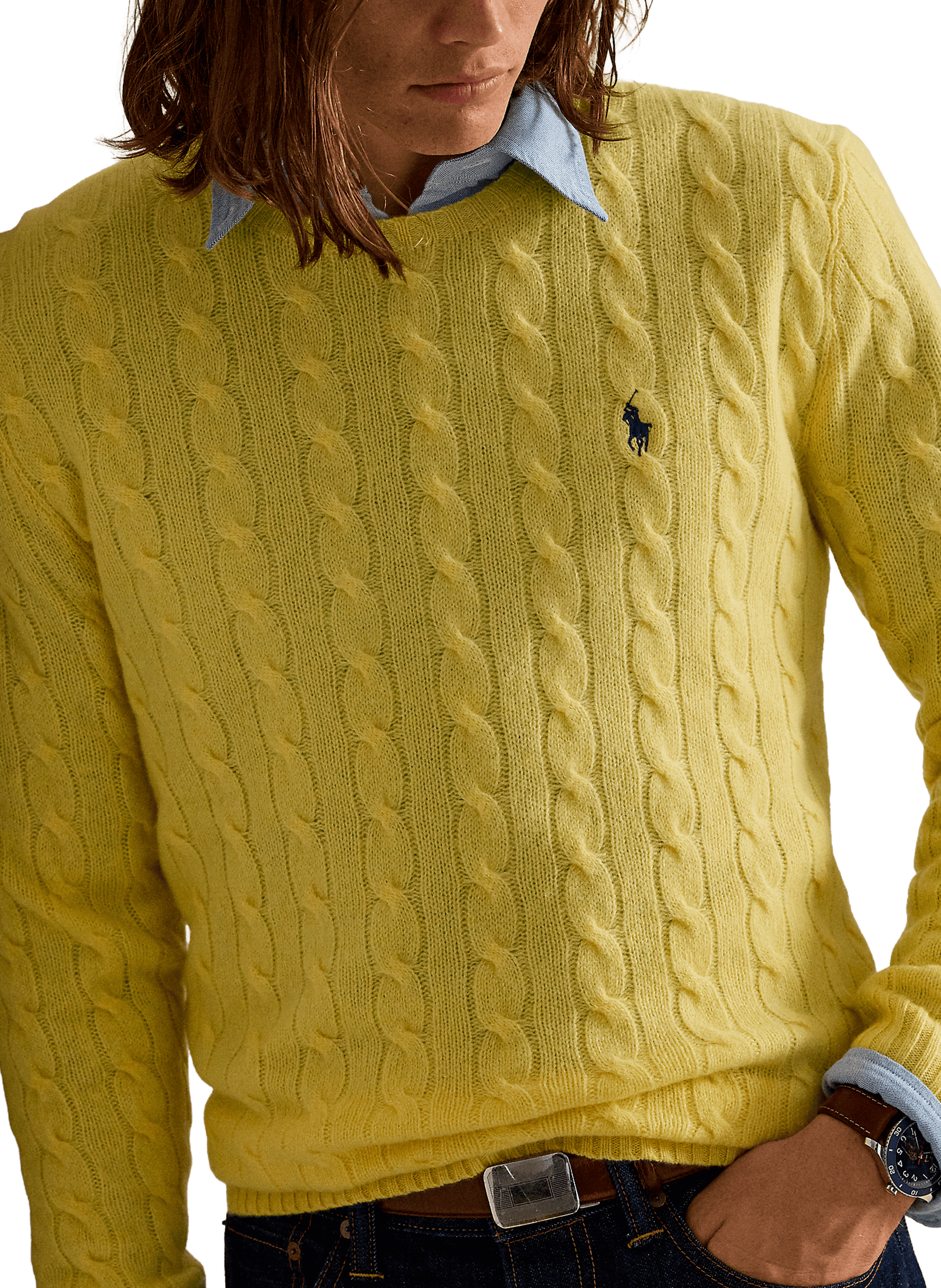 Pull en laine et cachemire POLO RALPH LAUREN Jaune